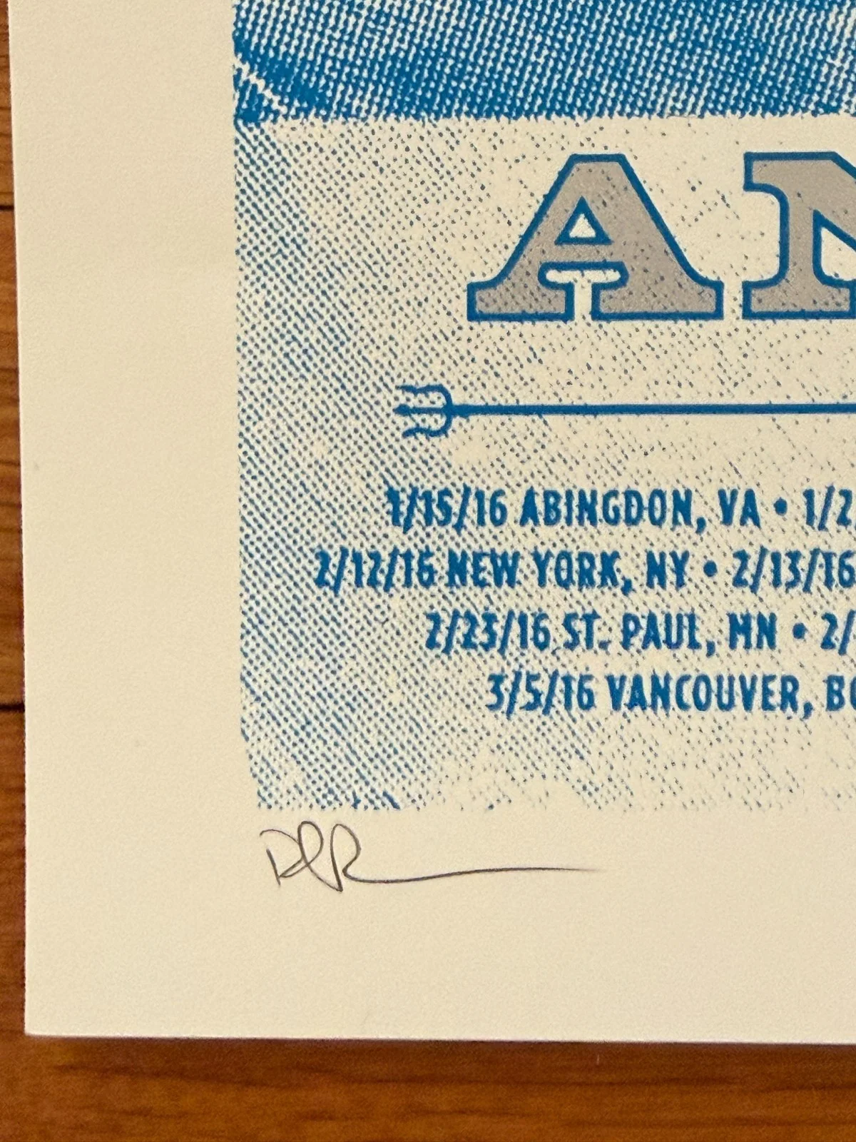 ANDERSON EAST Autographed Limited Edition 18"x24" Original 2016 Concert Poster, изображение 3