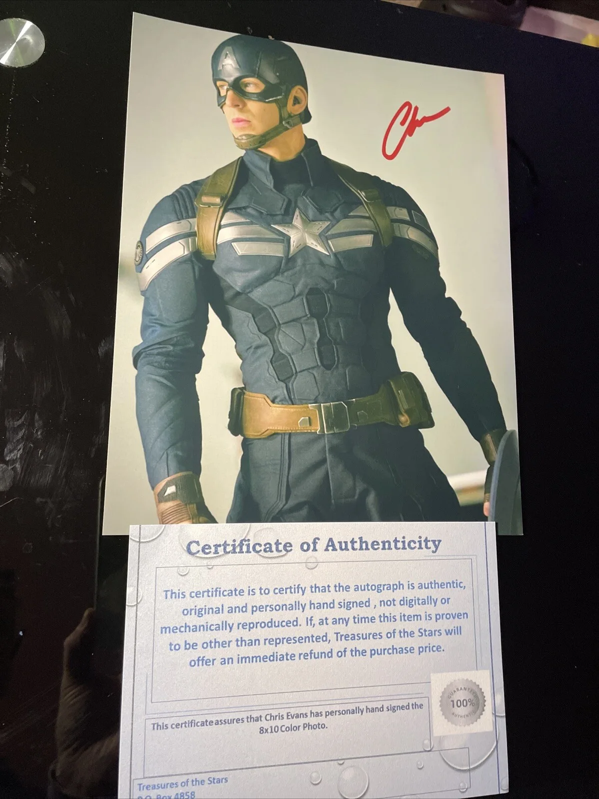 Chris Evans — CHRIS EVAN AUTOGRAPHS Photograph COA Cpt. America Marvel Autographs Signed P, изображение 5