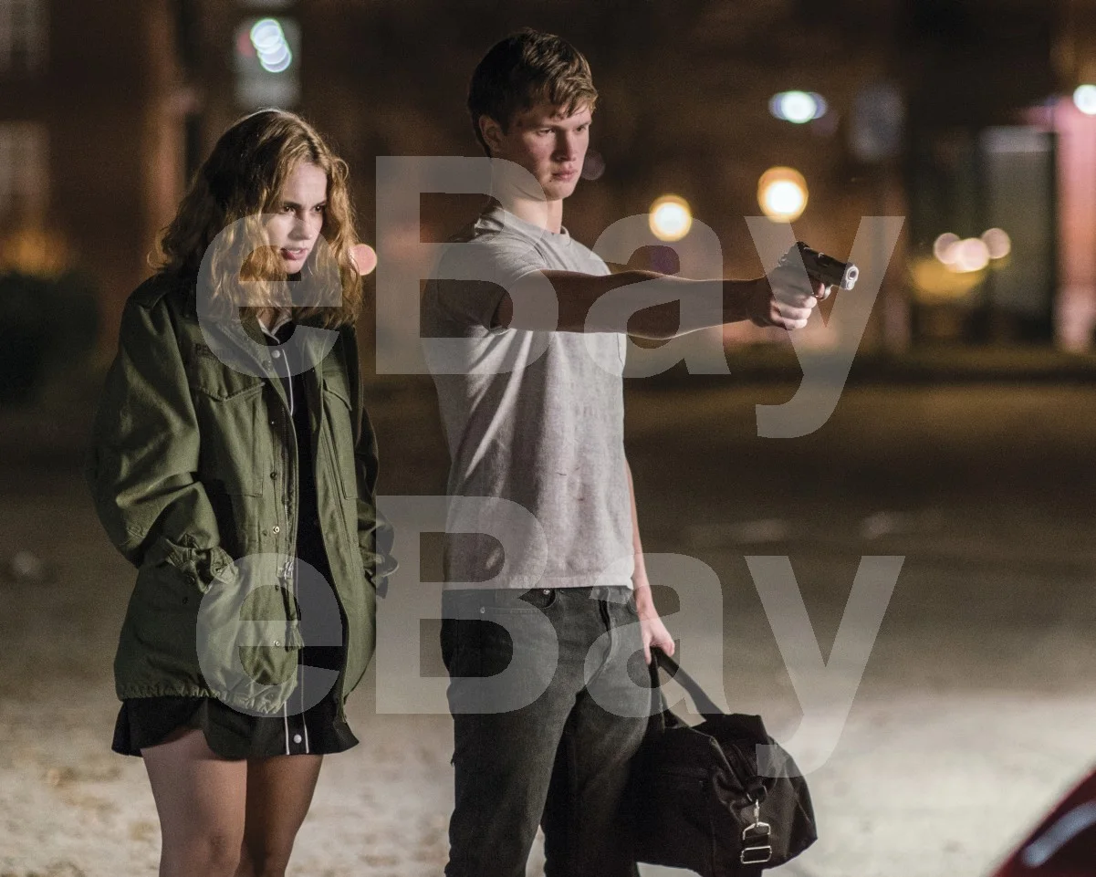 Baby Driver (2017) Ansel Elgort, Lily James 16x12 Photo Poster Print, изображение 4