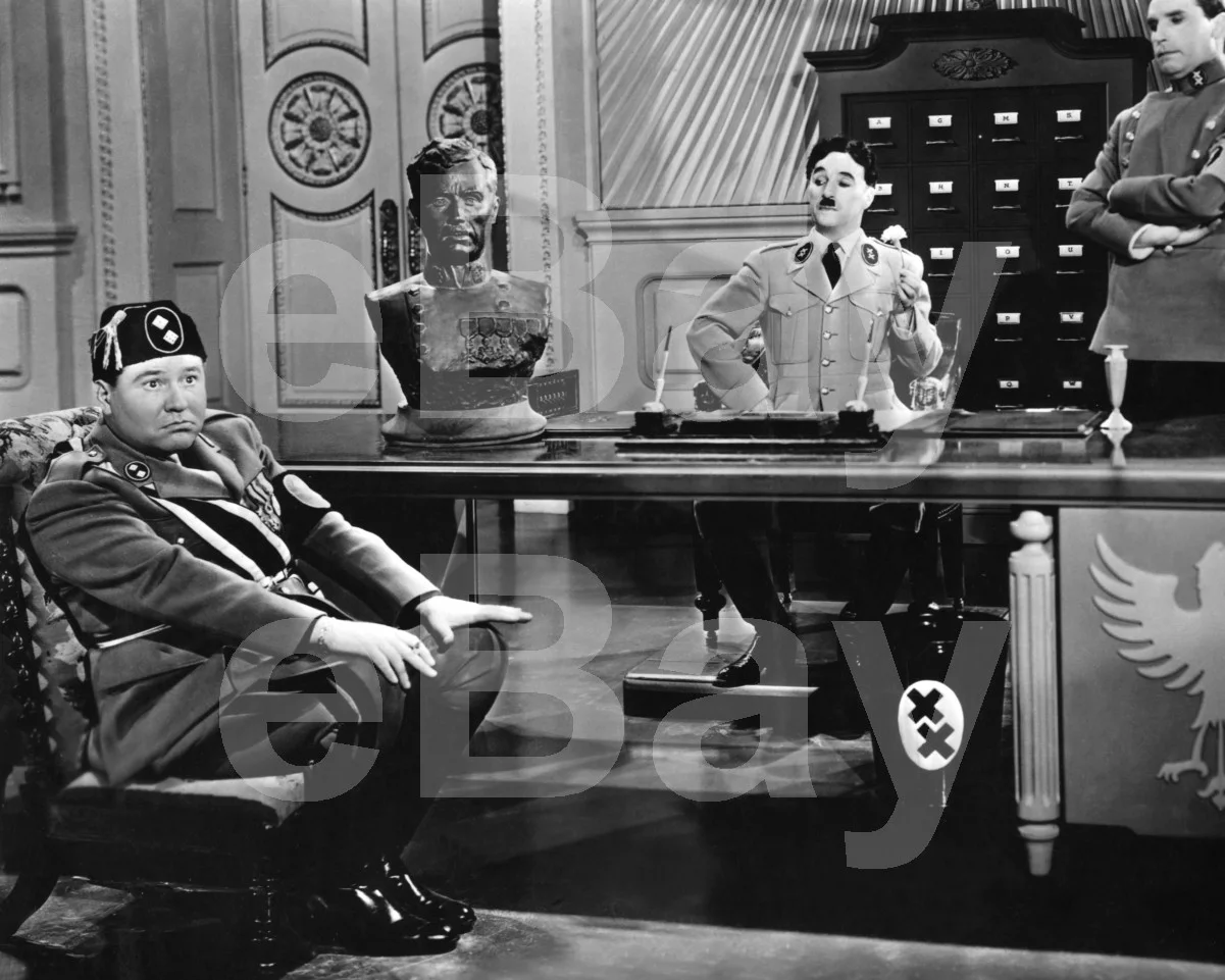 The Great Dictator (1940) Charlie Chaplin, Jack Oakie 16x12 Photo, изображение 4