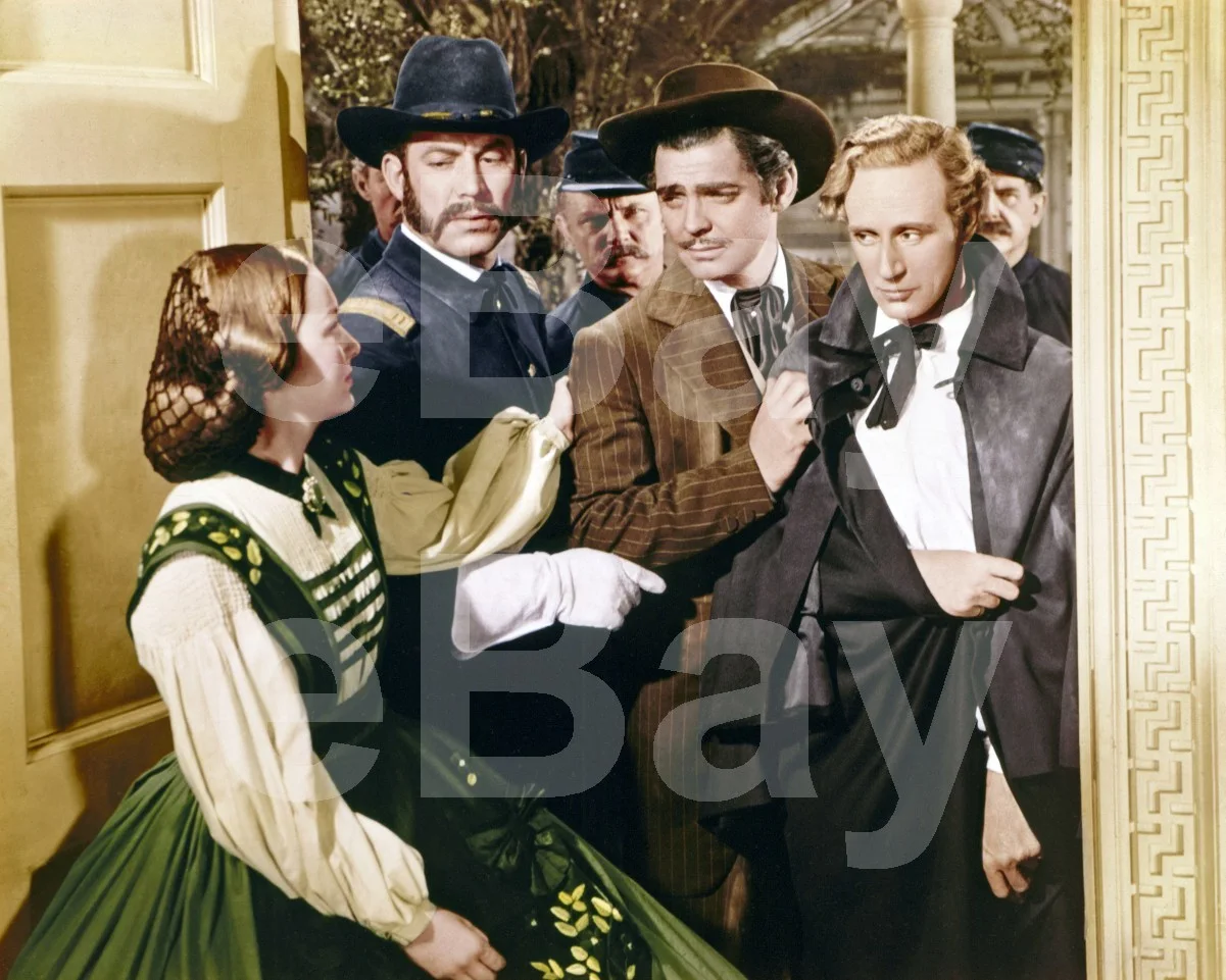 Gone with the Wind Olivia de Havilland, Clark Gable, Leslie Howard 16x12 Photo, изображение 4