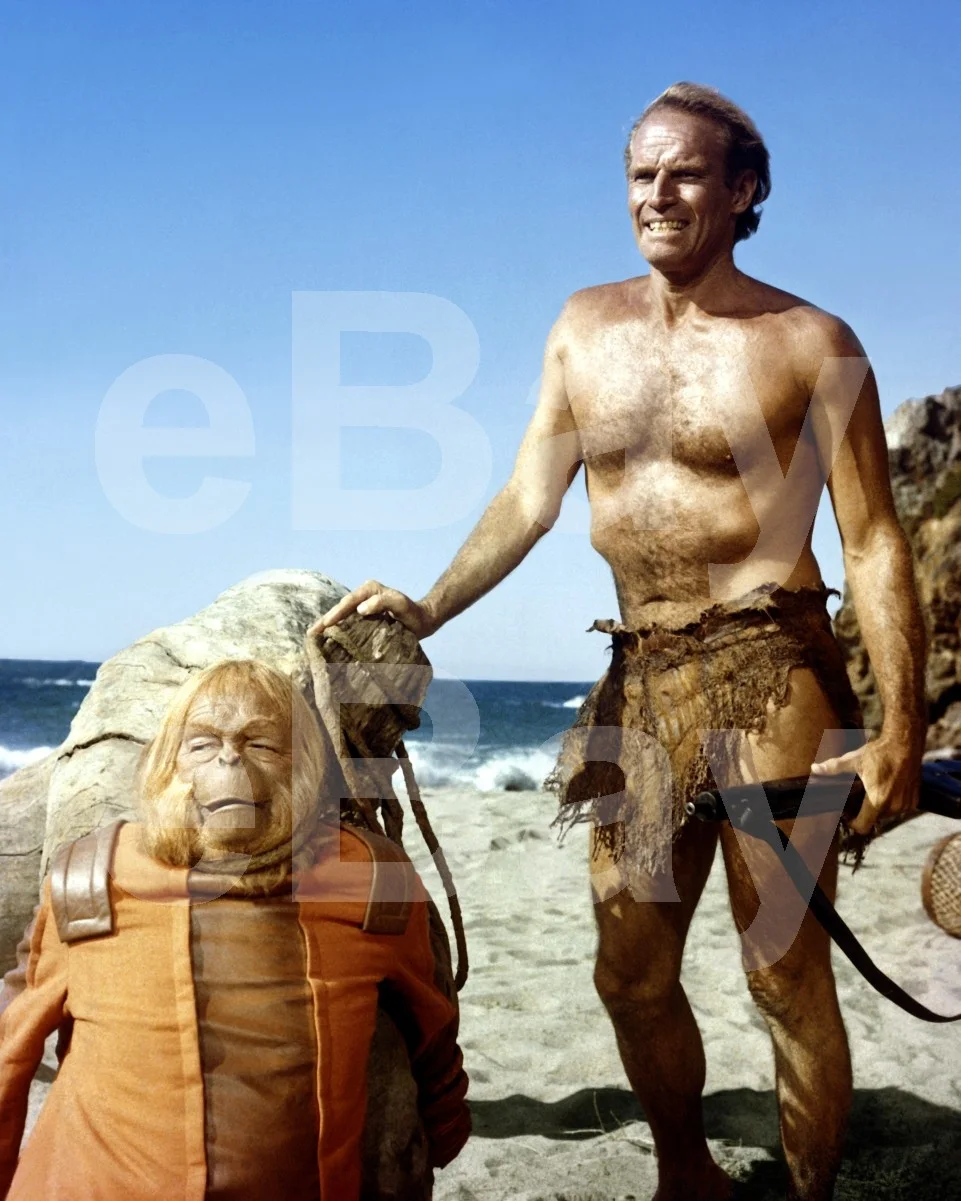 Planet of the Apes (1968) Maurice Evans, Charlton Heston 16x12 Photo, изображение 4