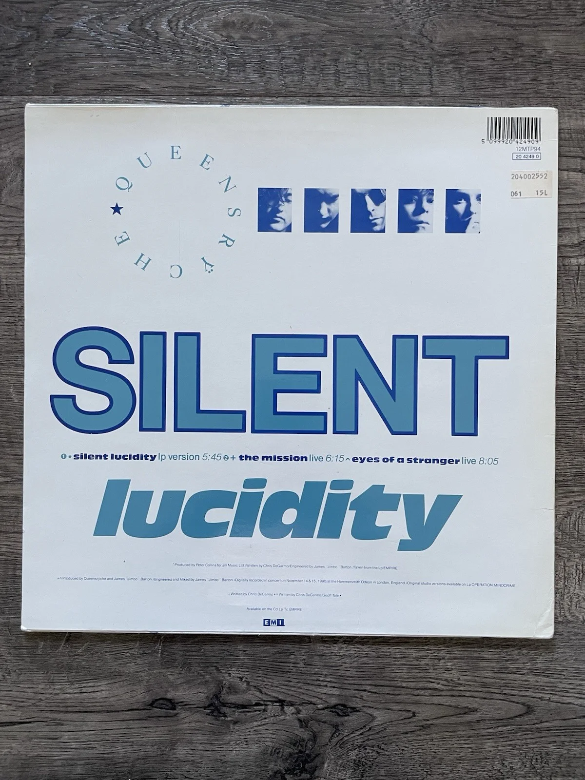 QUEENSRYCHE SILENT LUCIDITY 12” FULLY SIGNED VINYL AUTOGRAPHED RECORD & Poster!, image 2