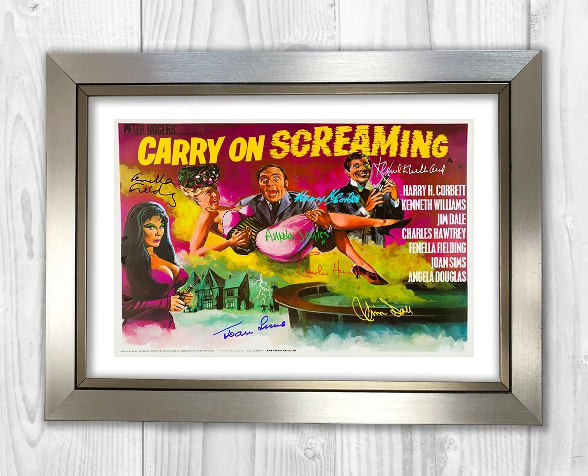 Carry on Screaming reproautographs mounted film A4 poster with choice of frame, изображение 3
