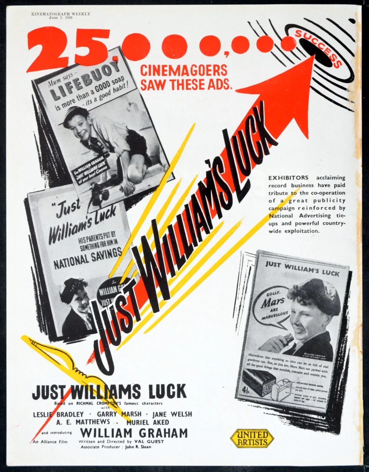 UNEASY TERMS 1948 Michael Rennie, Moira Lister, Faith Brook TRADE ADVERT, изображение 3