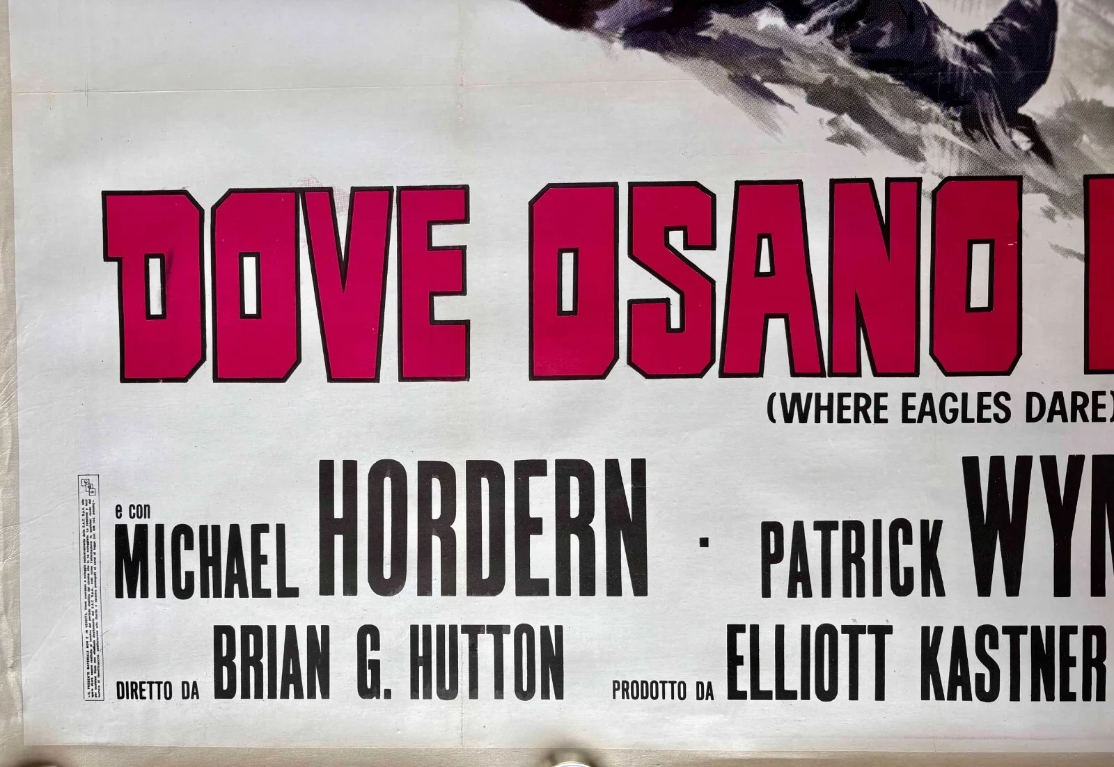 Where Eagles Dare ORIGINAL Italian 4 Fogli Film Poster LINEN BACKED Eastwood, изображение 5