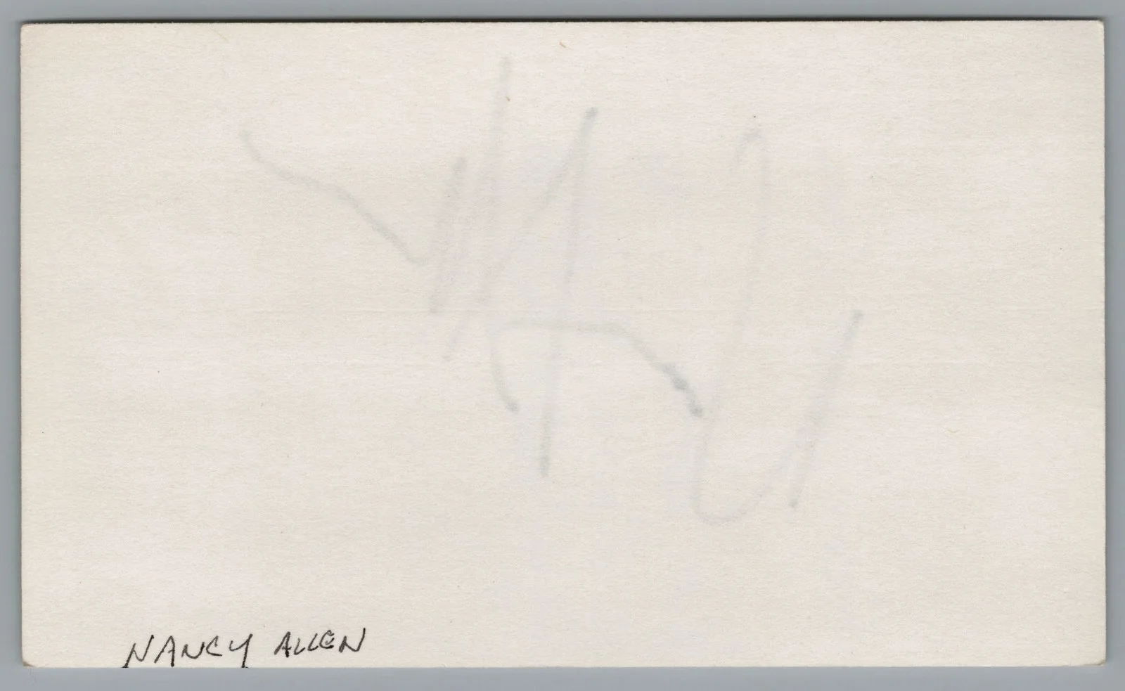 Nancy Allen — Nancy Allen Signed 3x5 Index Card RoboCop Autographed, image 2