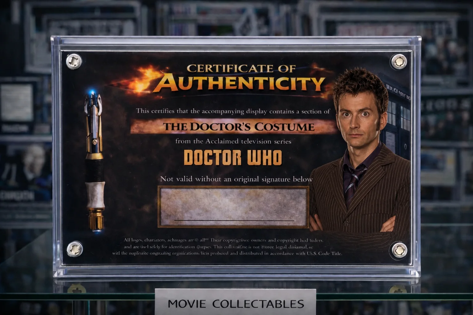 Doctor Who Screen-Used Material Swatch Display – Authentic TV Memorabilia COA, image 2