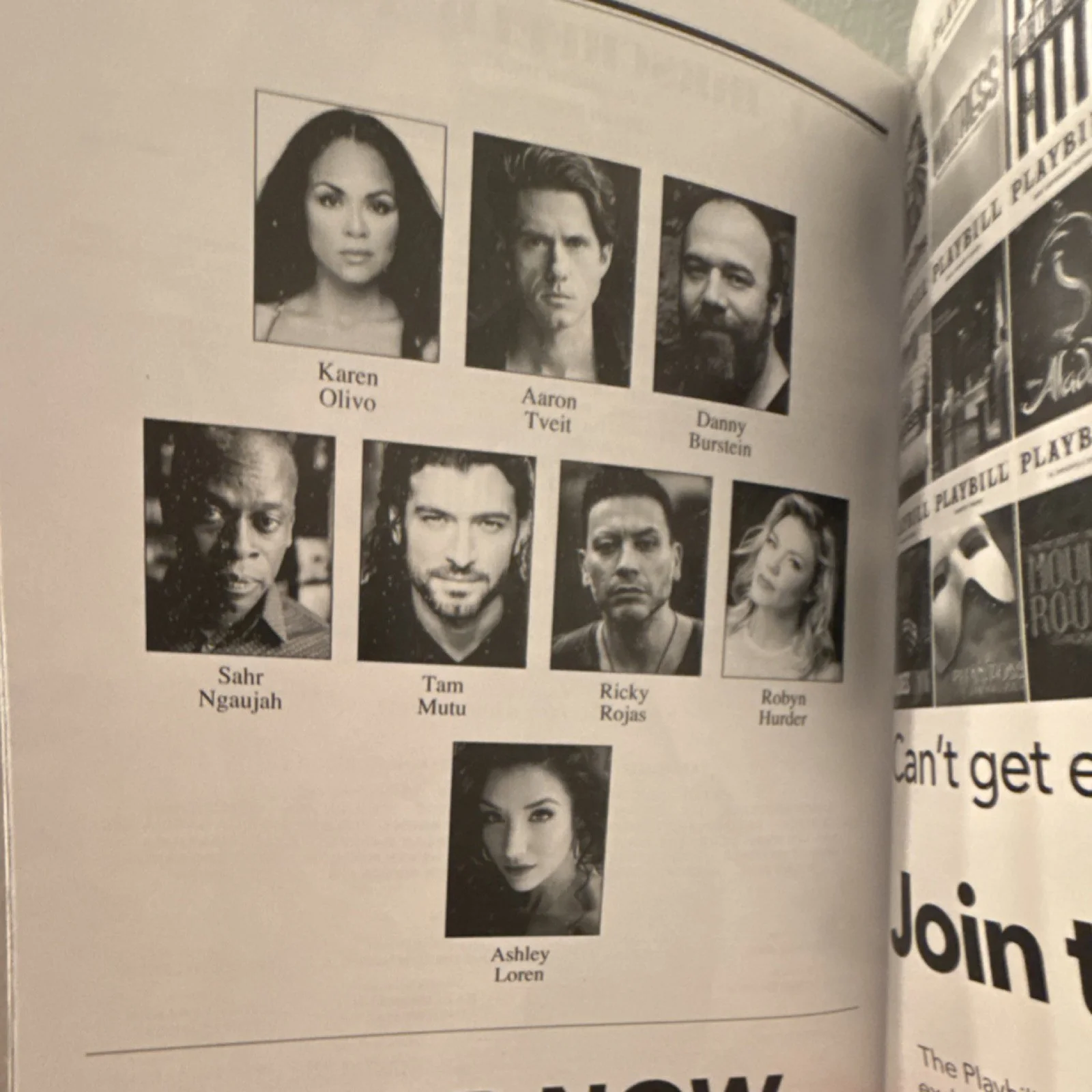 Danny Burstein, Karen Olivo, Aaron Tveit, Sahr Ngaujah, Tam Mutu — Moulin Rouge! Original Signed Playbill Al Hirschfeld Theatre… Aaron and Karen, изображение 5