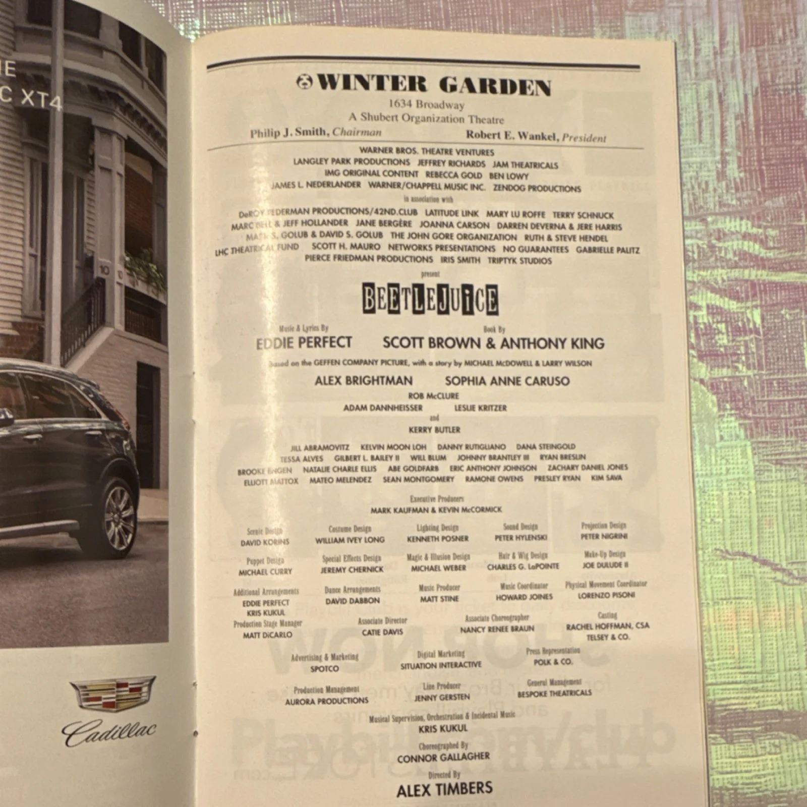 Alex Brightman, Sophia Anne Caruso, Kerry Butler, Rob McClure — Beetlejuice Original Signed Playbill Winter Garden Theatre Broadway Musical, image 3