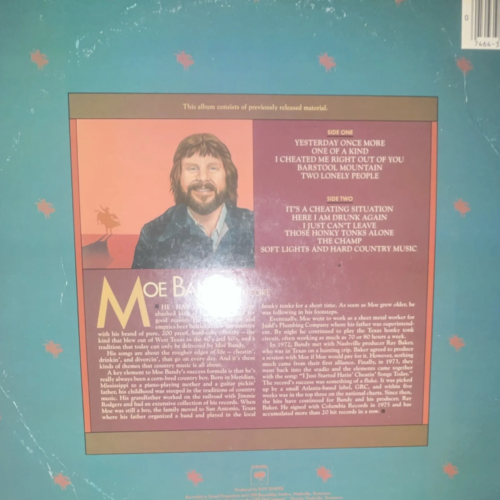 Moe Bandy Signed Original Country Music Album Vinyl Record Autographed, изображение 4