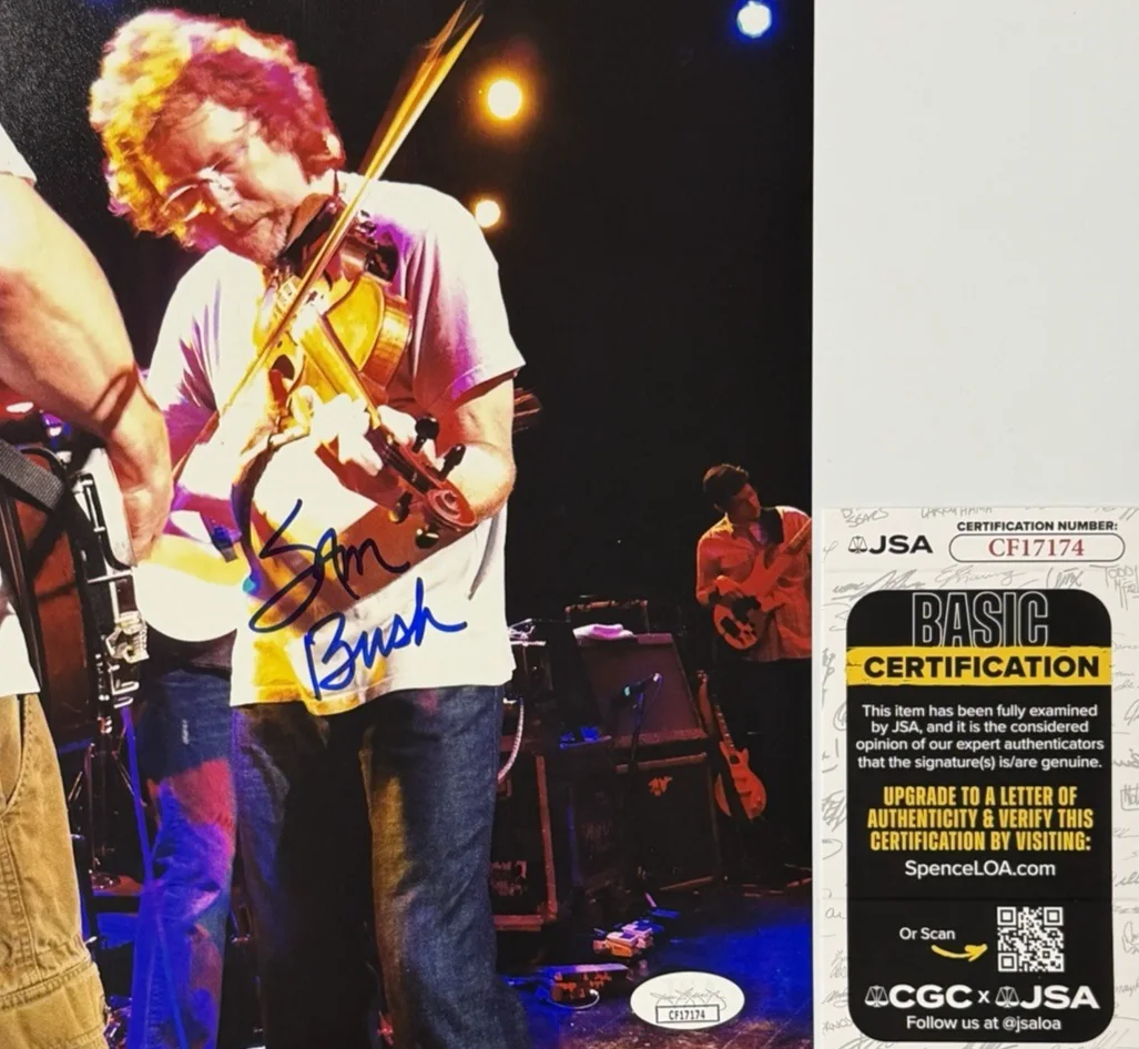 Sam Bush Signed 8x10 Photo Autograph JSA COA CF17174 Bluegrass Mandolin Fiddle, изображение 4