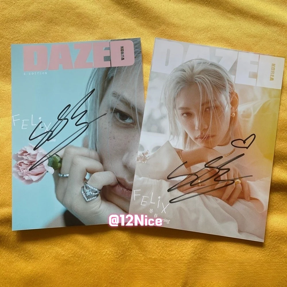 Stray Kids FELIX Felix Photo Autographed Signed K-POP Collection 4*6 2026 #Nice, изображение 2