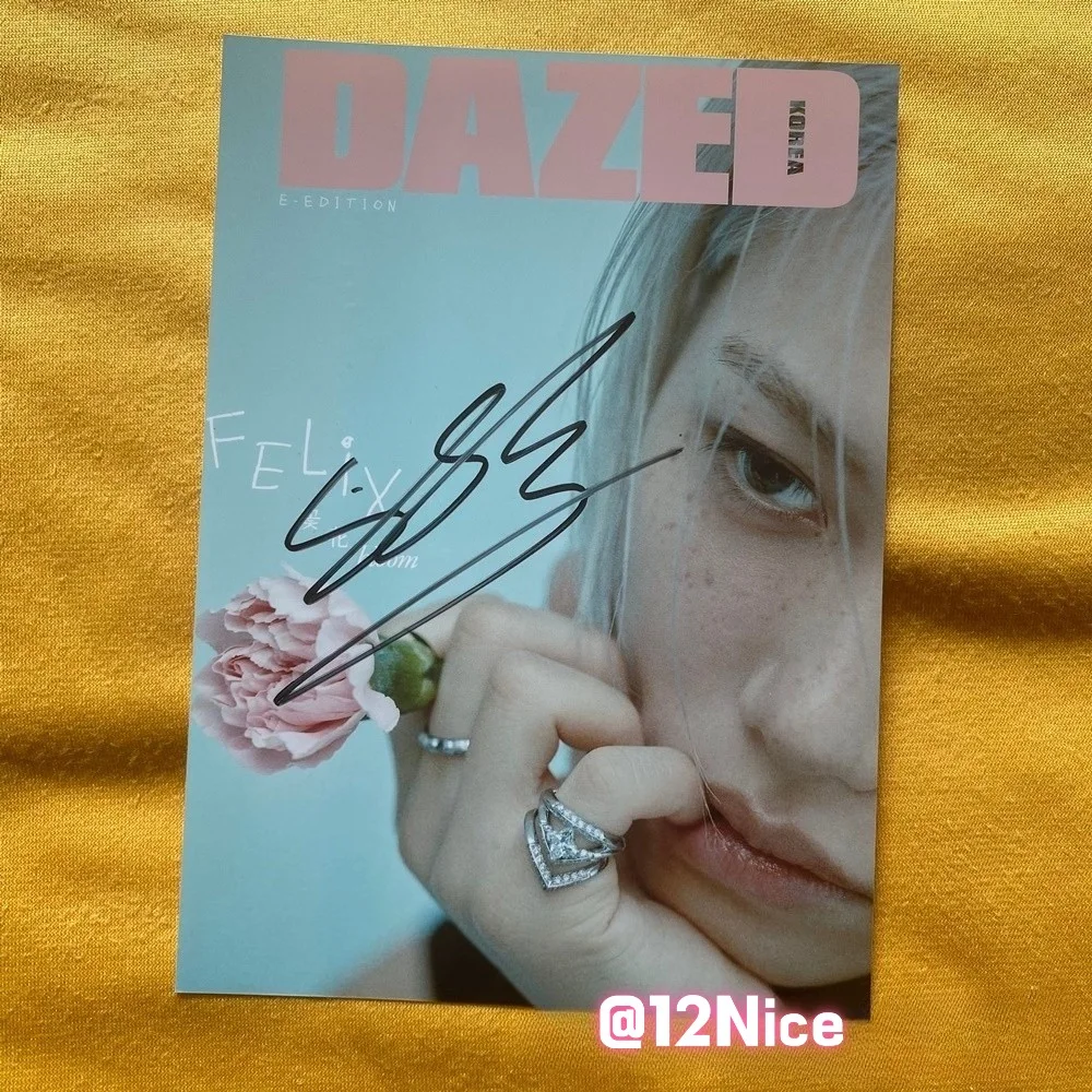 Stray Kids FELIX Felix Photo Autographed Signed K-POP Collection 4*6 2026 #Nice, изображение 3