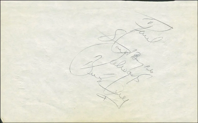 Martha Reeves, The Vandellas, Billie Cox, Herb Reed — MARTHA REEVES & THE VANDELLAS - AUTOGRAPH NOTE SIGNED 1989 WITH CO-SIGNERS, изображение 4