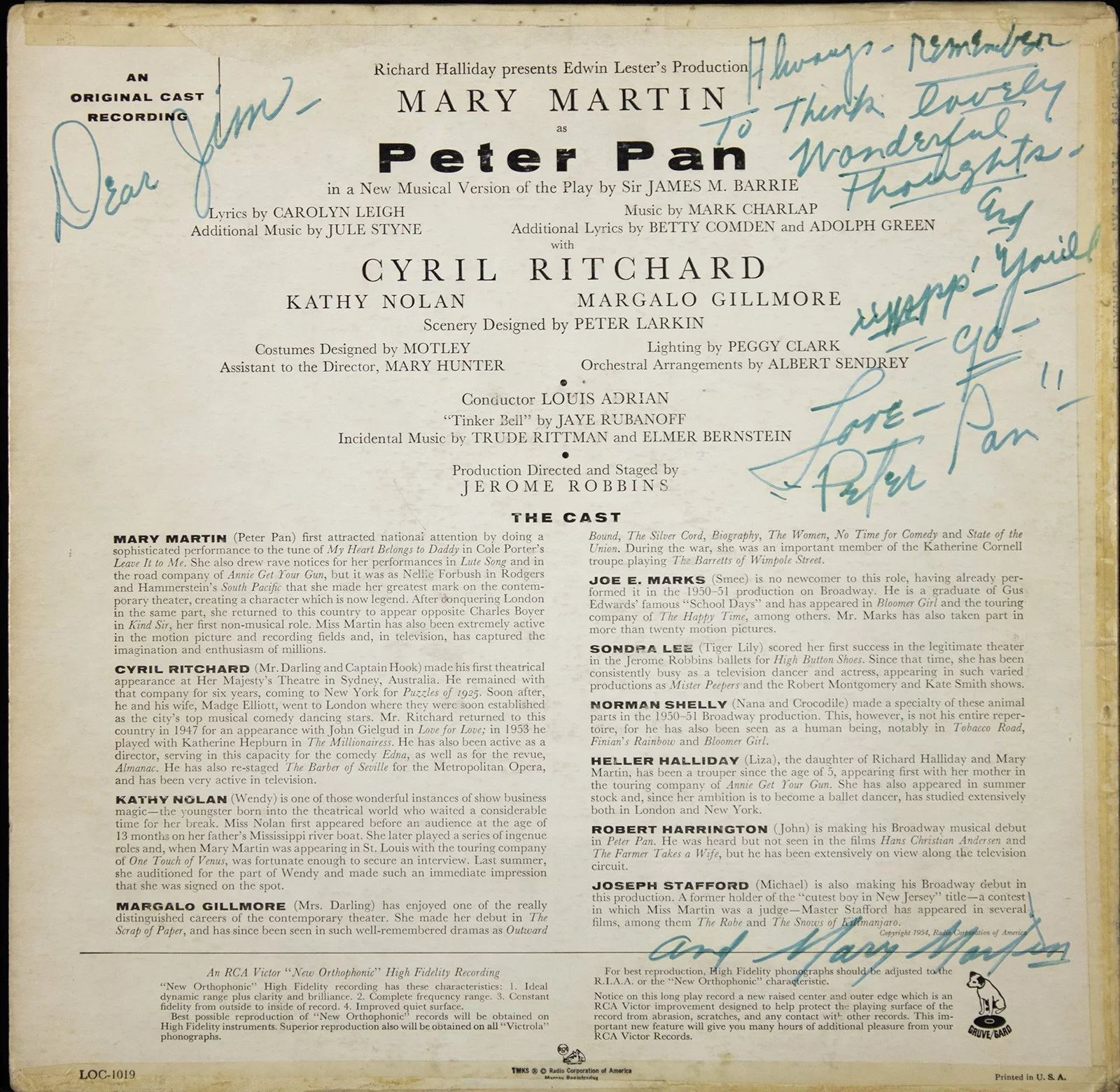 Mary Martin — MARY MARTIN - INSCRIBED RECORD ALBUM SIGNED, image 2