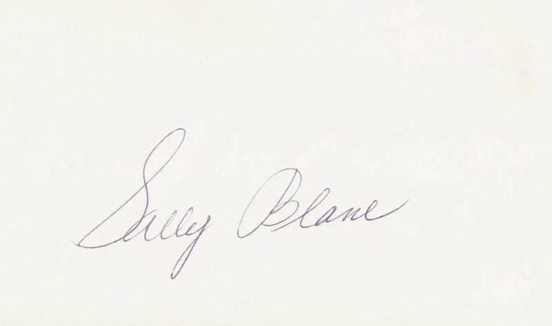 Sally Blane — SALLY BLANE - AUTOGRAPH