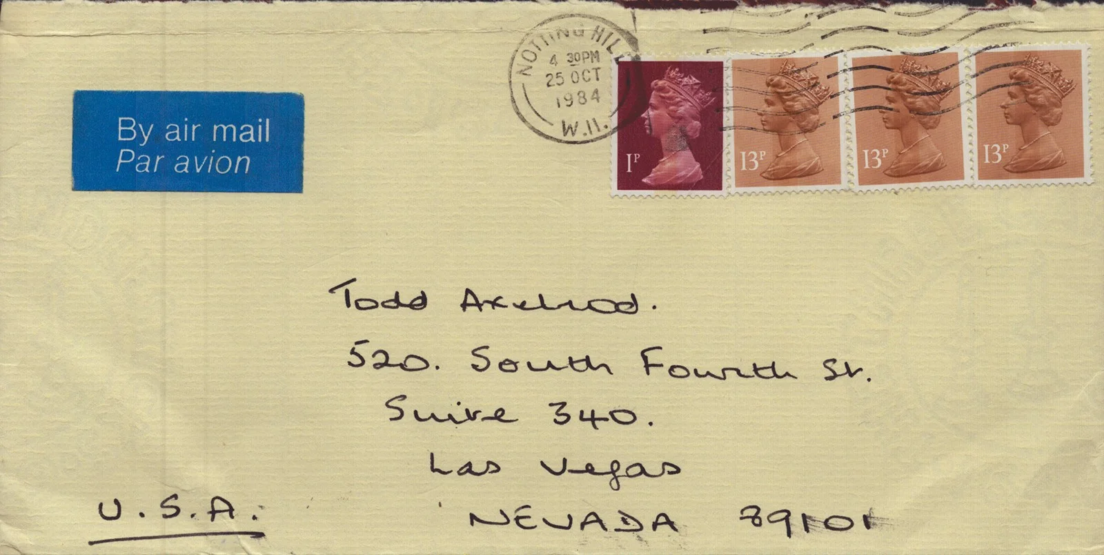 James Warwick — JAMES WARWICK - AUTOGRAPH LETTER DOUBLE SIGNED 10/25/1984, image 3