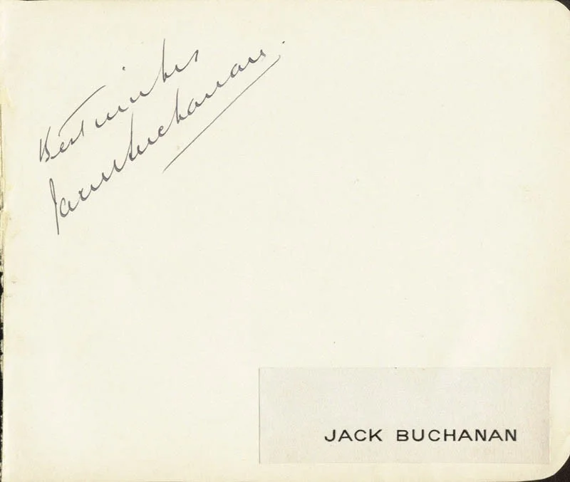 Jack Buchanan — JACK BUCHANAN - AUTOGRAPH SENTIMENT SIGNED