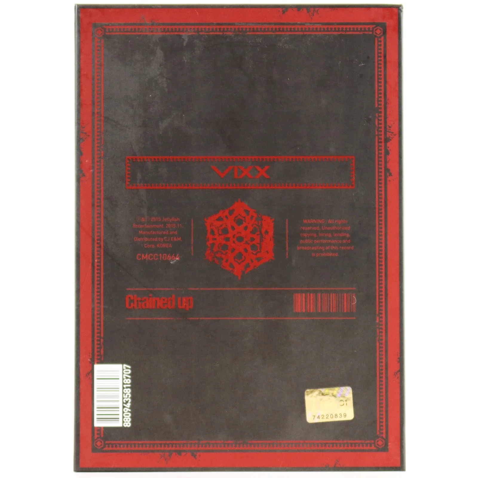 Vixx - Chained Up [Control Ver.] 2nd Album CD No Photocard K-Pop 2015, изображение 2