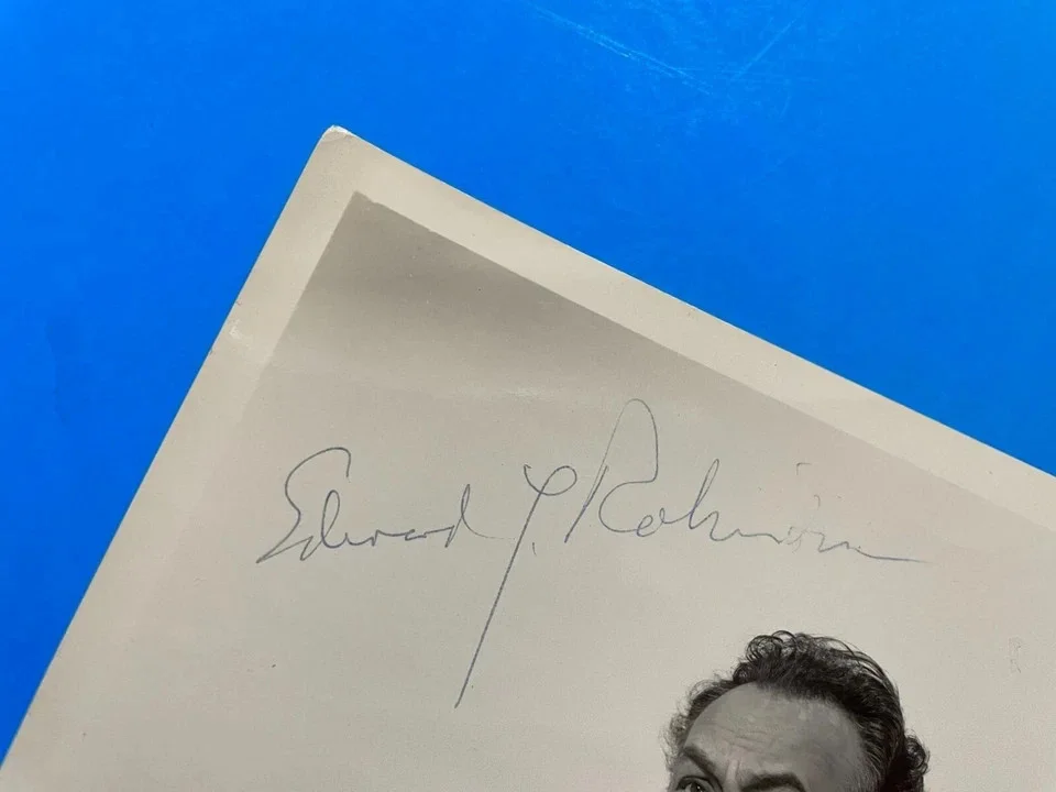 Edward G. Robinson — 1954 Edward G. Robinson Signed 8 x 10 Columbia Pictures Photo #2, image 2