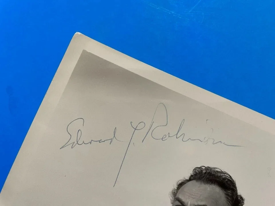 Edward G. Robinson — 1954 Edward G. Robinson Signed 8 x 10 Columbia Pictures Photo #2, image 3