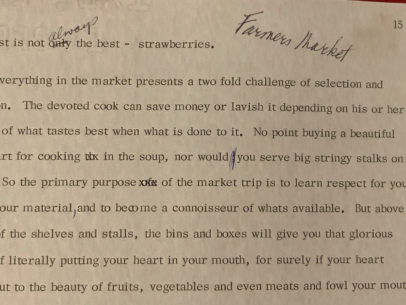 Vincent Price — Vincent Price Estate Typed Page From Cookbook With Corrections 14a, image 2