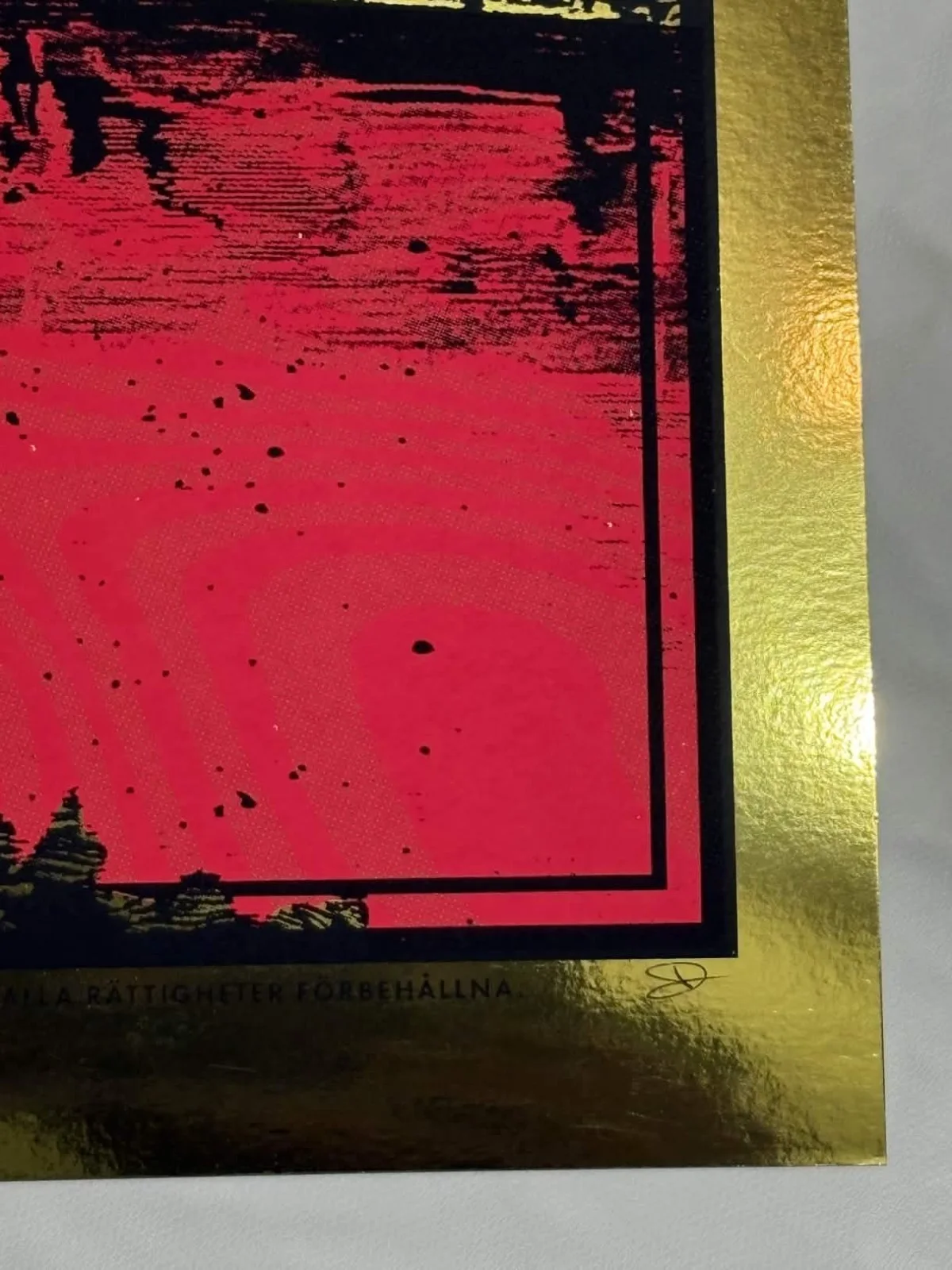 Billy Strings Stockholm 12/1/2022 Gold Foil Artist Print Limited Edition XX/30, изображение 2