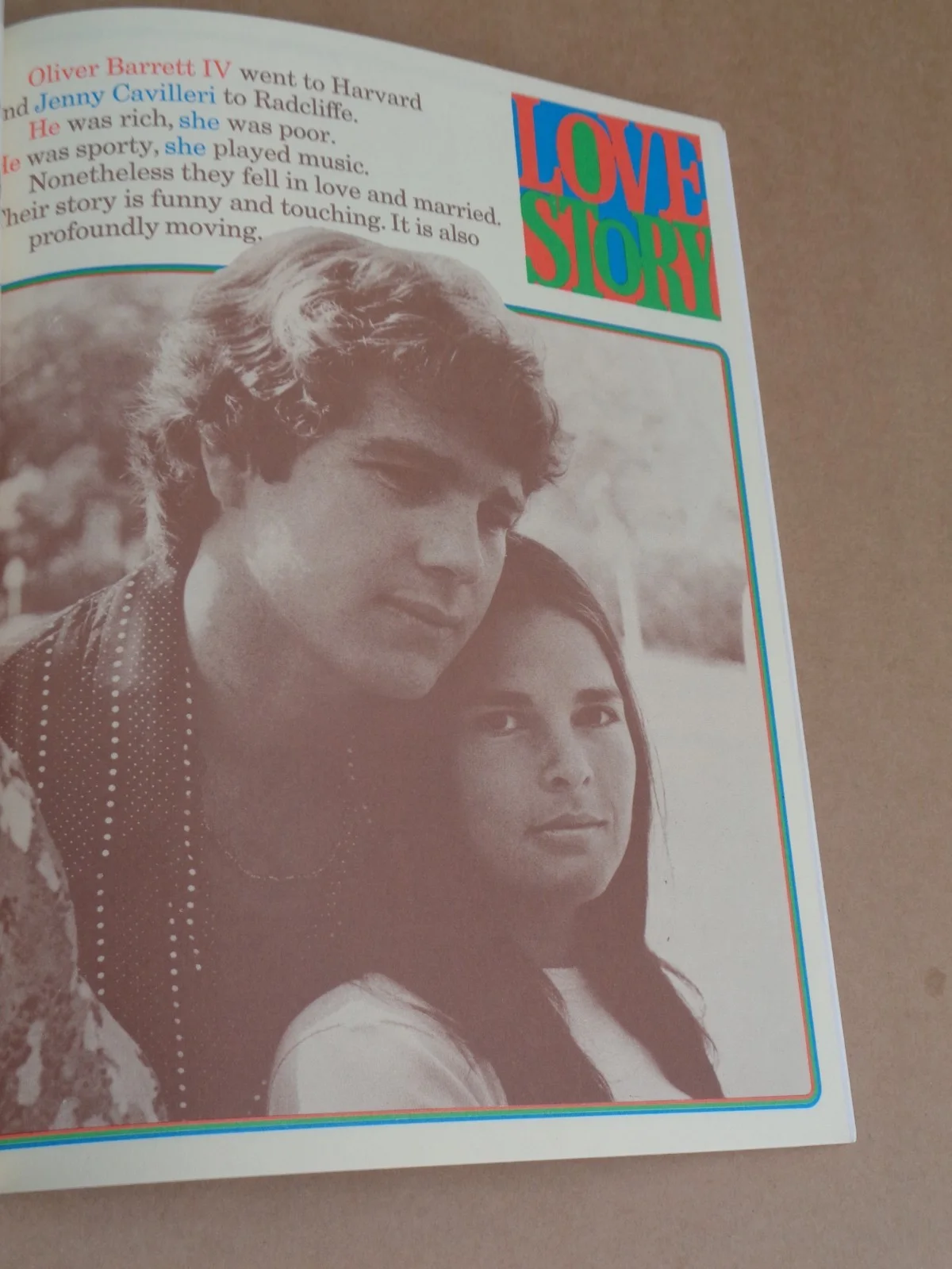 Ryan O'Neal/Ali MacGraw - Love Story - 1971 Royal Film Performance Brochure, изображение 4
