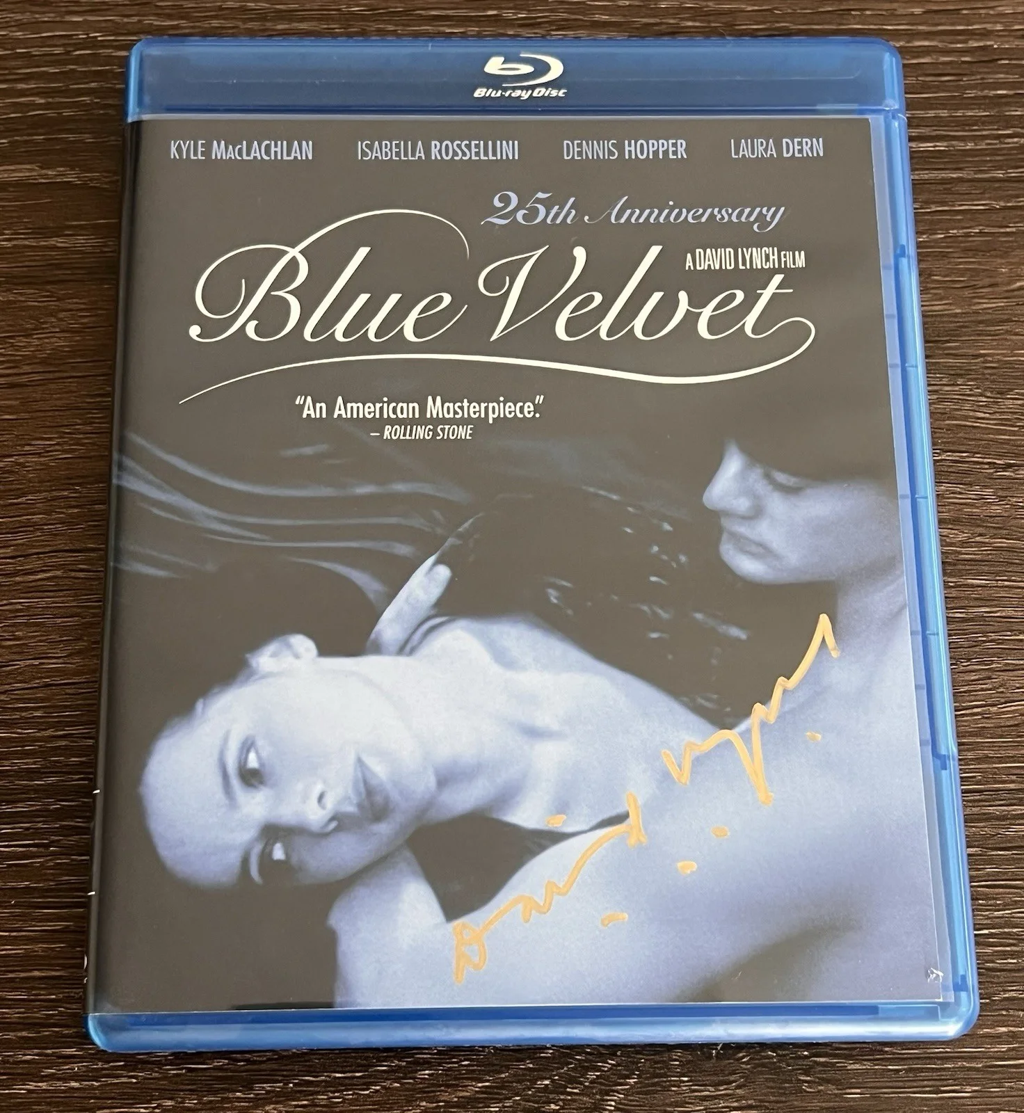 David Lynch — SIGNED David Lynch Blue Velvet 25th Anniversary Blu-ray As-New +Photo