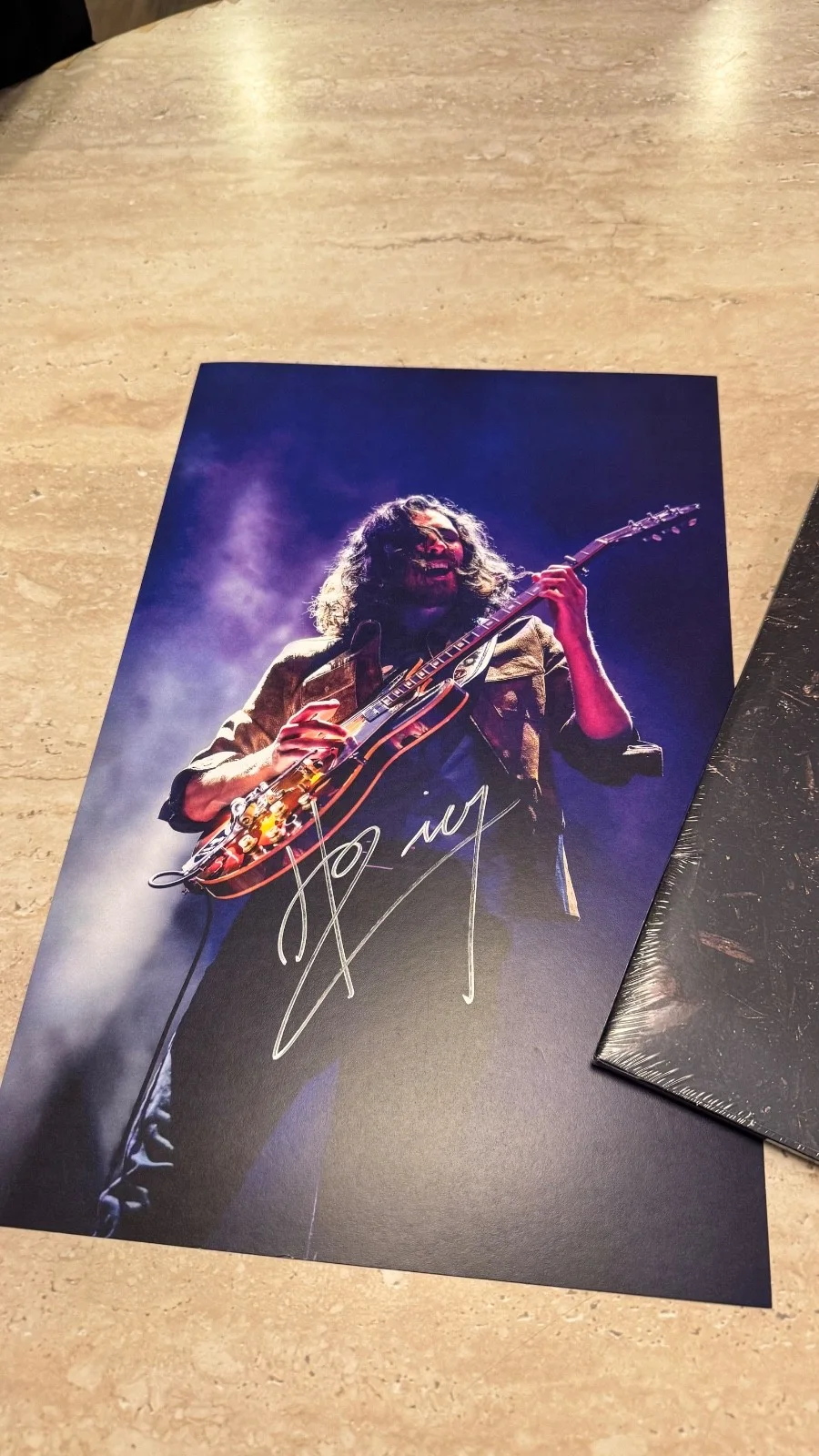 SIGNED Autographed Hozier Poster AND Brand New Unreal Unearth Vinyl, image 2