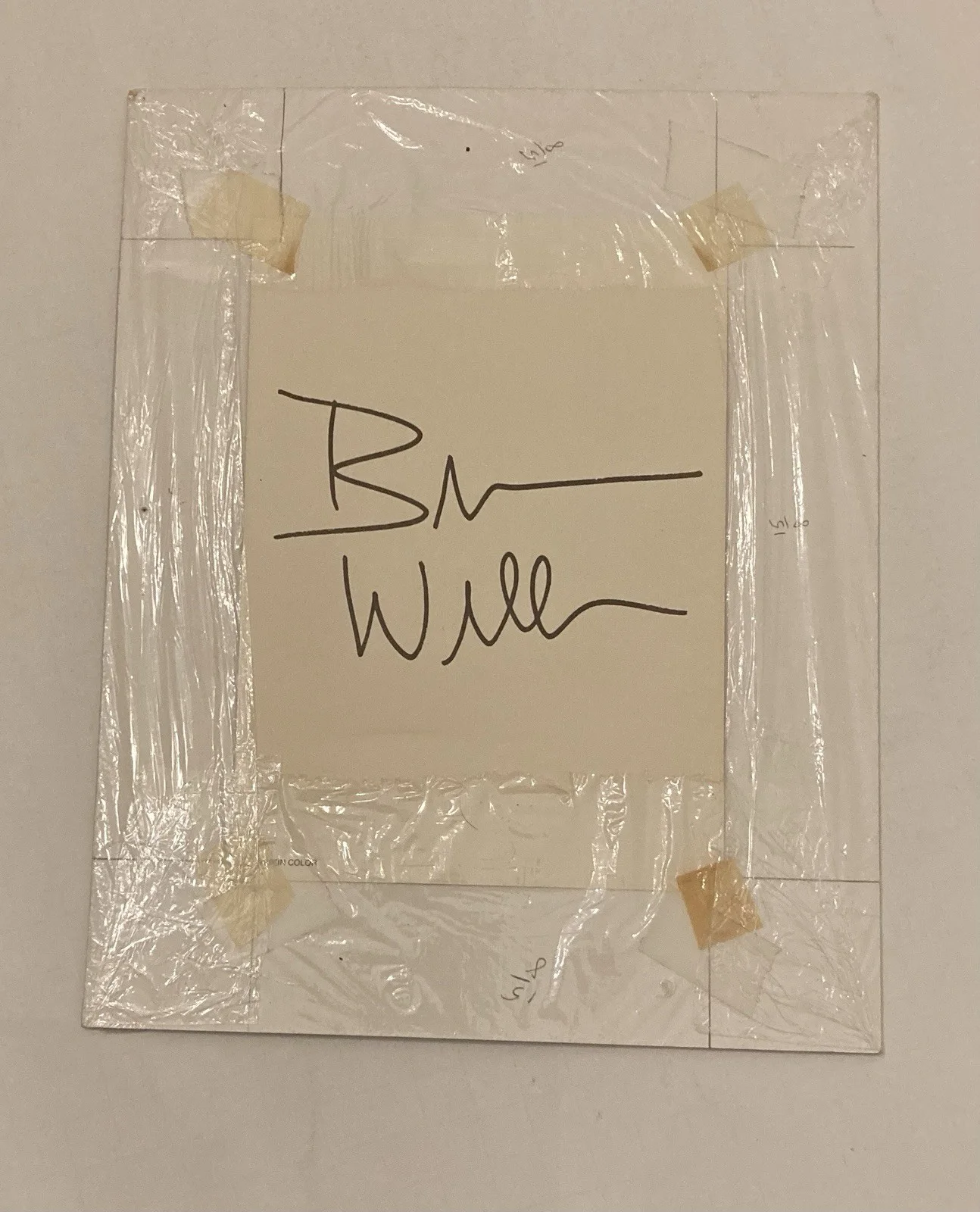 Bruce Willis — Bruce Willis Signed 5x7 Color Photo Matted Die Hard Sixth Sense Red, image 3