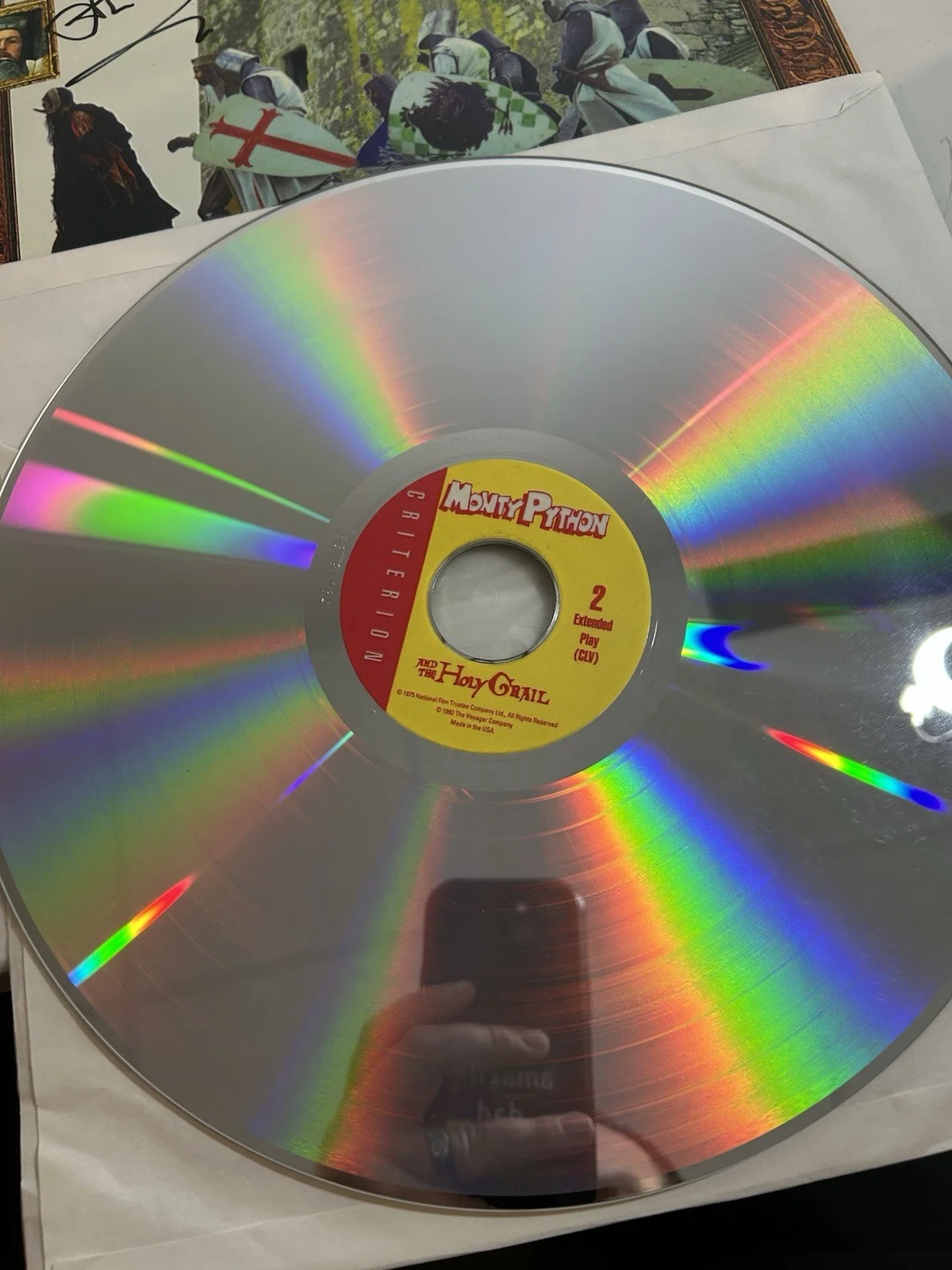 John Cleese, Terry Jones — Monty Python Holy Grail LaserDisc SIGNED John Cleese & Terry Jones + Photo Proof, image 4