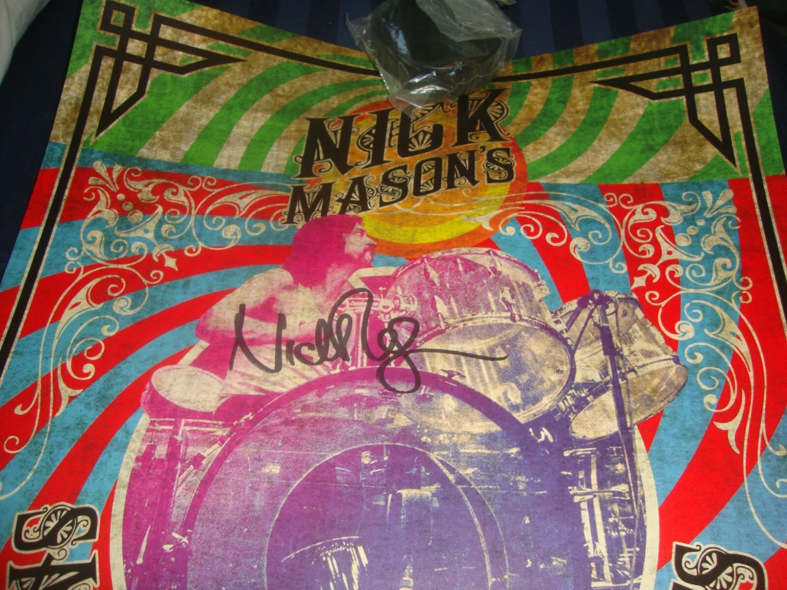 Pink Floyd Nick Mason poster Signed, image 2