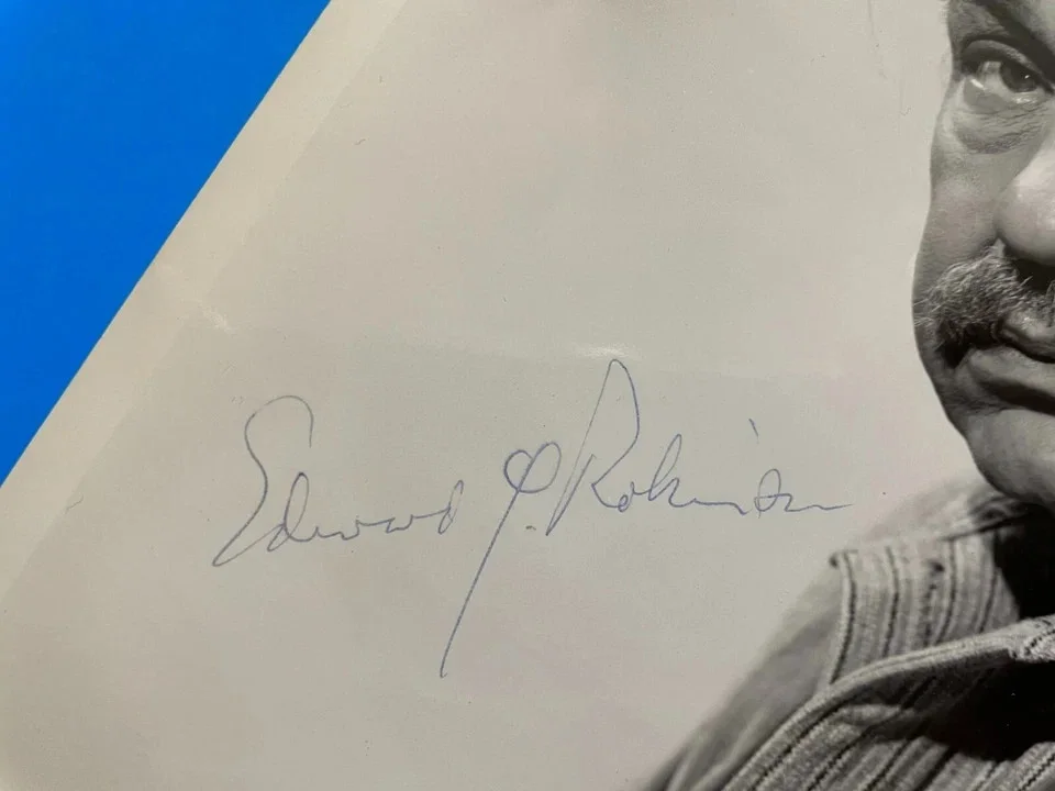 Edward G. Robinson — 1954 Edward G. Robinson Signed 8 x 10 Columbia Pictures Photo, изображение 2
