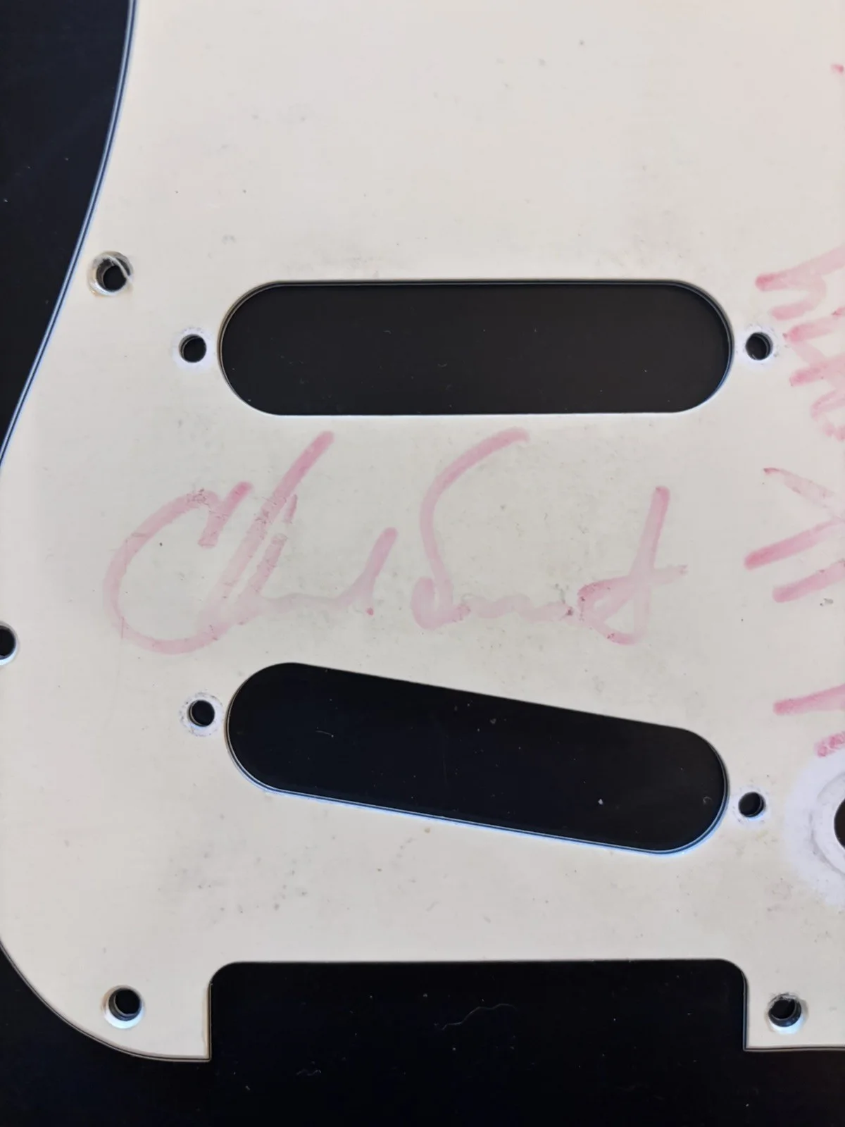 Red Hot Chili Peppers Full Band Signed Strat Pick Guard (Signed on the Plastic), изображение 2