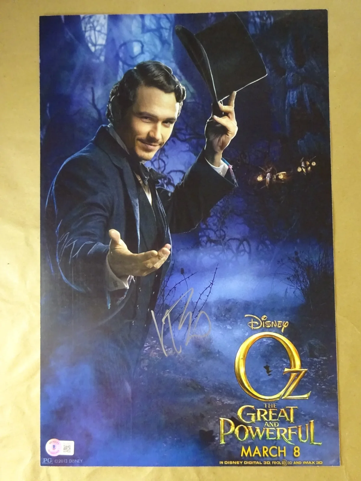 James Franco — Signed James Franco Autographed Oz Great and Powerful 11"x17" Photo BAS COA