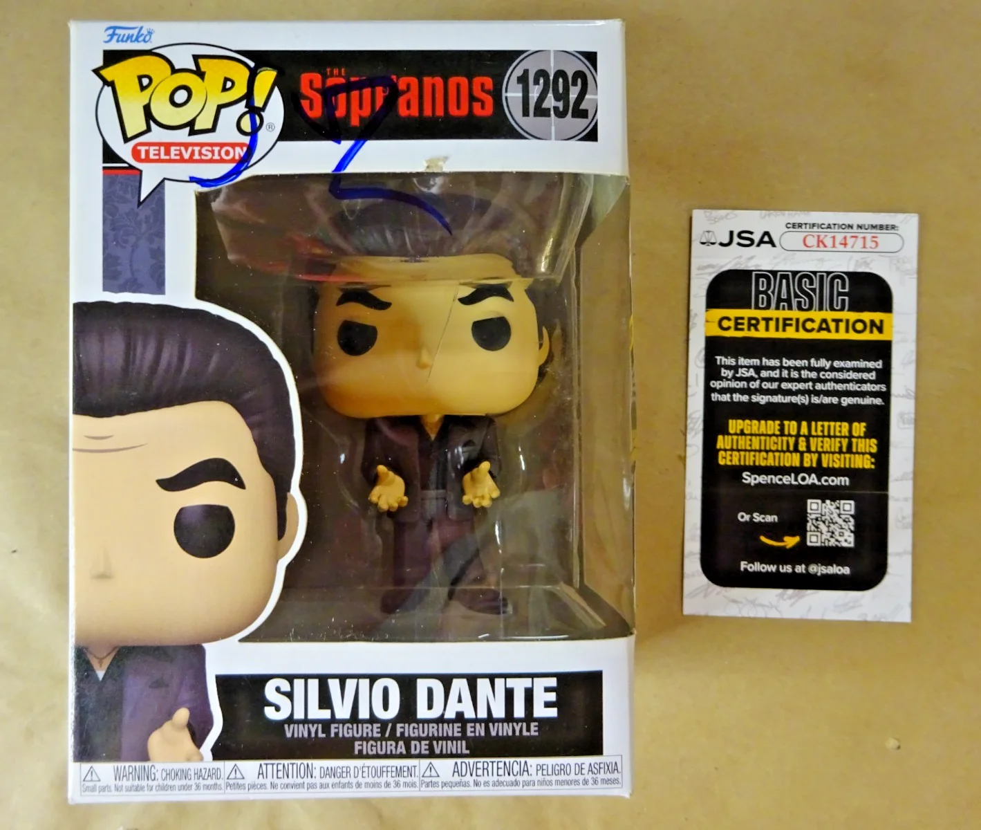 Steven Van Zandt — Signed Steven Van Zandt Autographed Silvio Dante Sopranos Funko Pop JSA COA