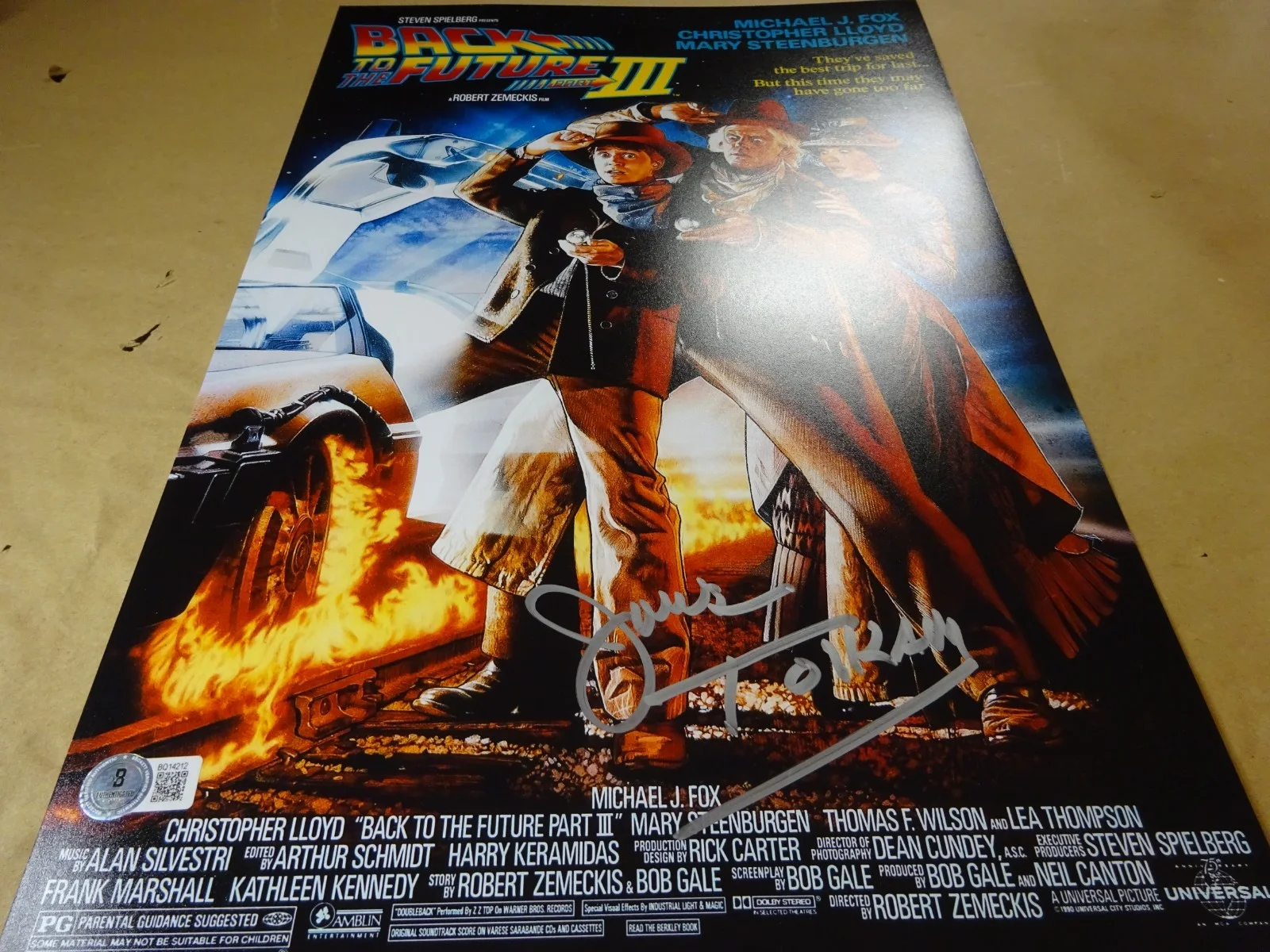 James Tolkan — Signed James Tolkan Autographed Back To The Future III 11"x17" Photo BAS COA, image 2