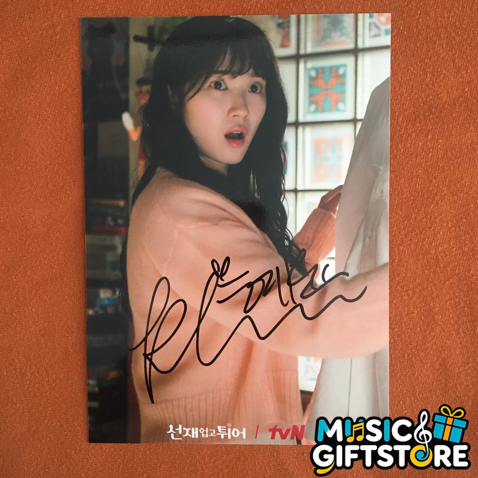Lovely Runner Byeon Woo-Seok Kim Hye-yoon Signed Autographed Photo 4*6 2024A #MU, изображение 5