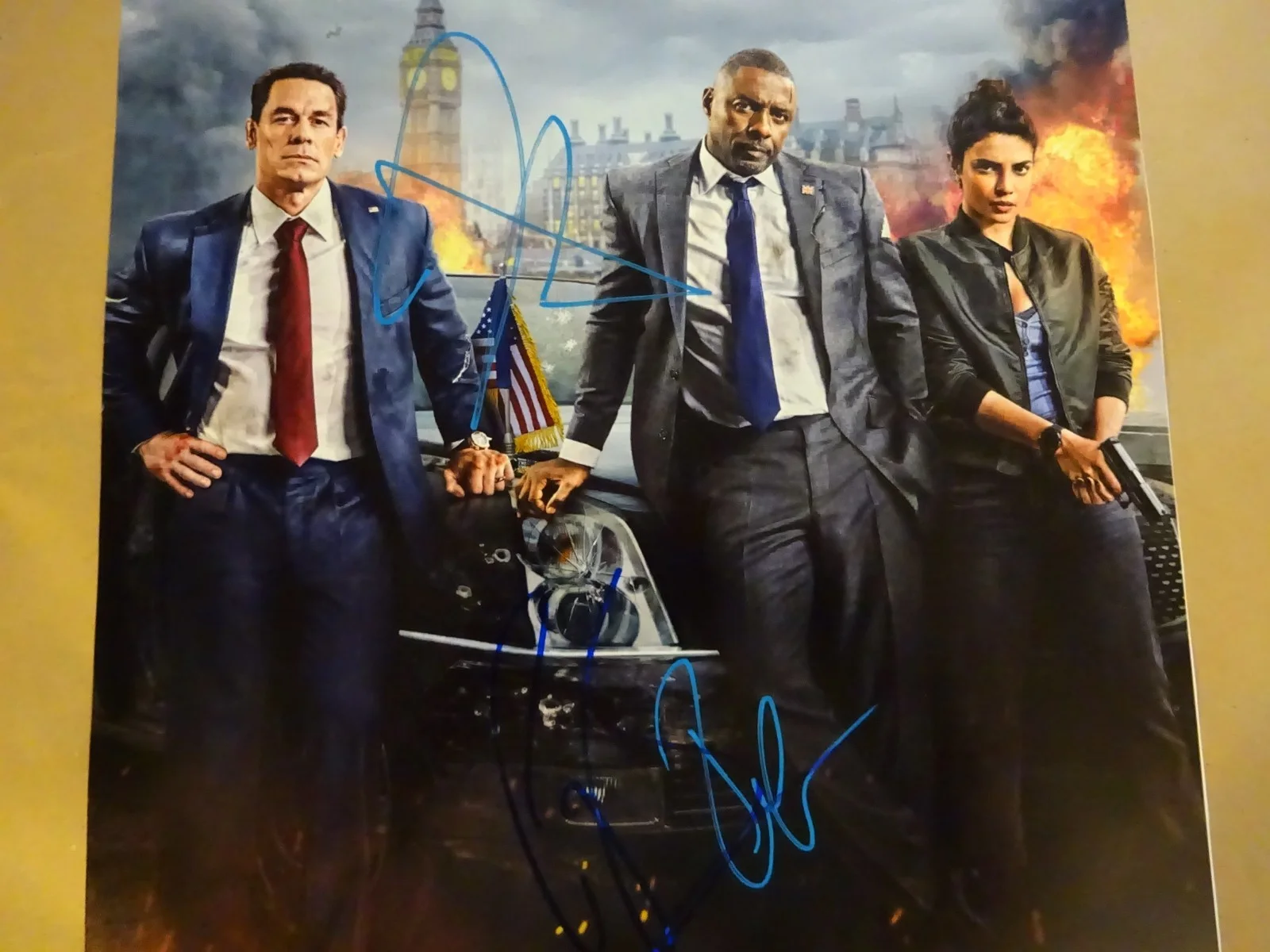 John Cena, Idris Elba, Priyanka Chopra — Heads Of State 12"x18" Signed by John Cena, Idris Elba, Priyanka Chopra BAS COA, изображение 4