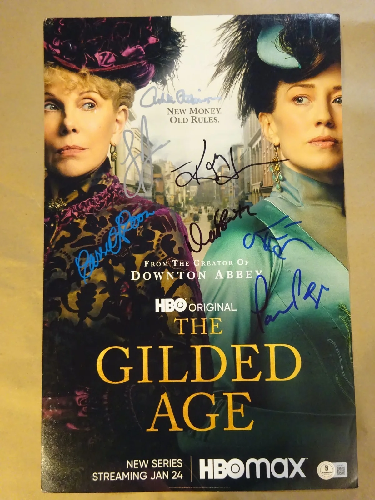 Carrie Coon, Louisa Jacobson, Denee Benton, Kelli O'Hara — The Gilded Age Signed 11"x17" Photo Autographed By 7 Beckett BAS COA, изображение 2