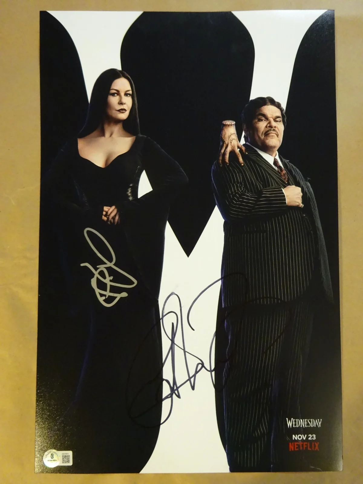 Catherine Zeta-Jones, Luis Guzman — Wednesday Signed 11x17 Autographed by Catherine Zeta-Jones Luis Guzman BAS COA, image 2
