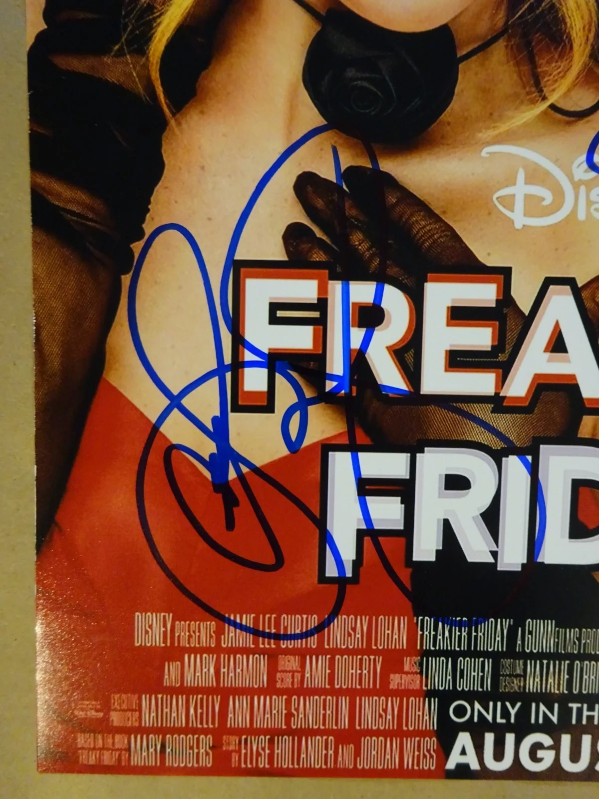 Jamie Lee Curtis, Lindsay Lohan — Freakier Friday 11"x17" Signed by Jamie Lee Curtis & Lindsay Lohan BAS COA LOA, изображение 5