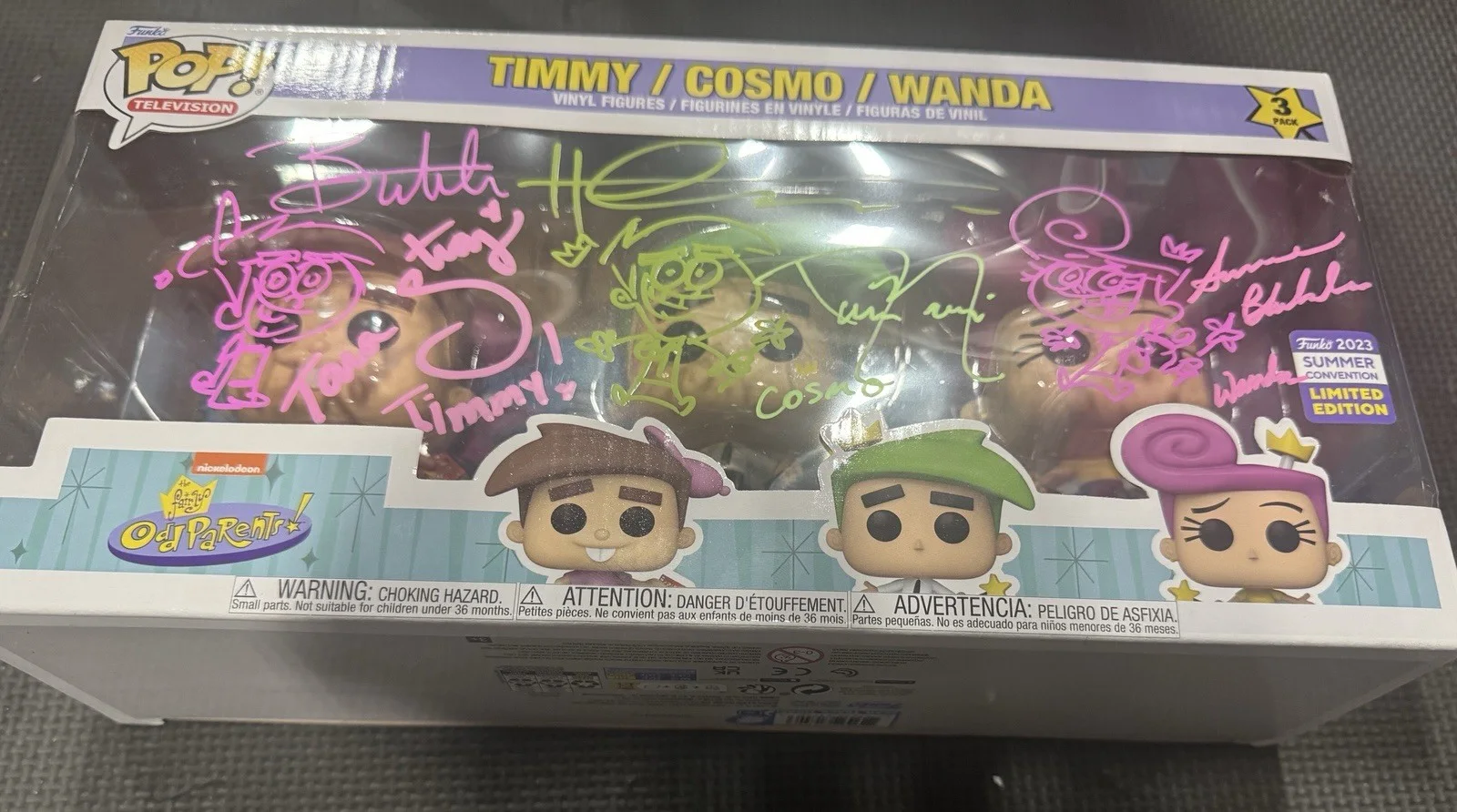 Butch Hartman, Tara Strong, Daran Norris, Susan Blameslee — Signed Sketched Hartman Strong Norris Blakeslee Fairly Oddparents Funko Pop JSA, изображение 3