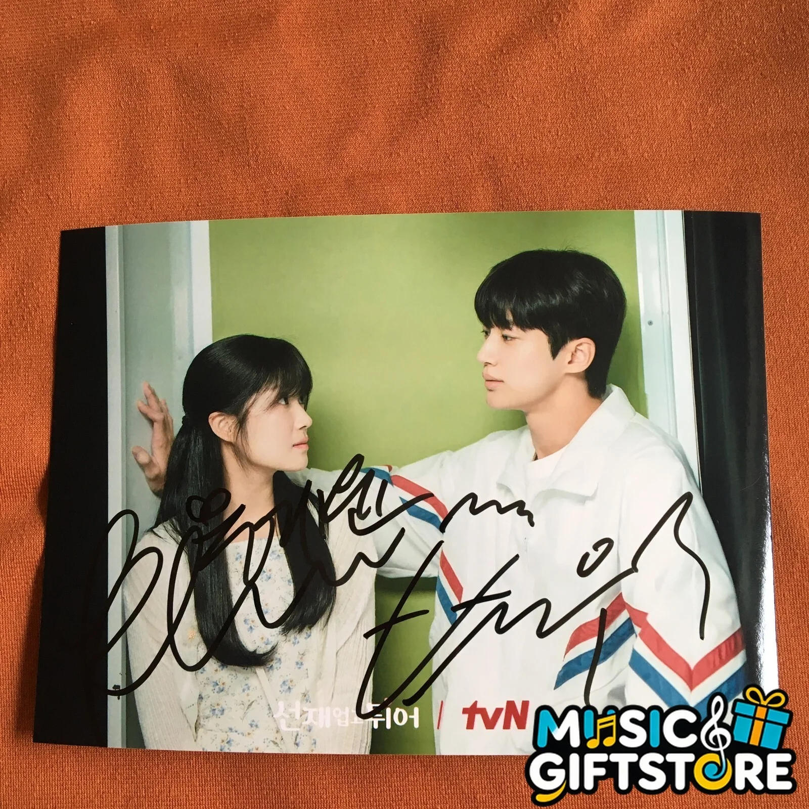 Lovely Runner Byeon Woo-Seok Kim Hye-yoon Signed Autographed Photo 4*6 2024C #MU, изображение 4