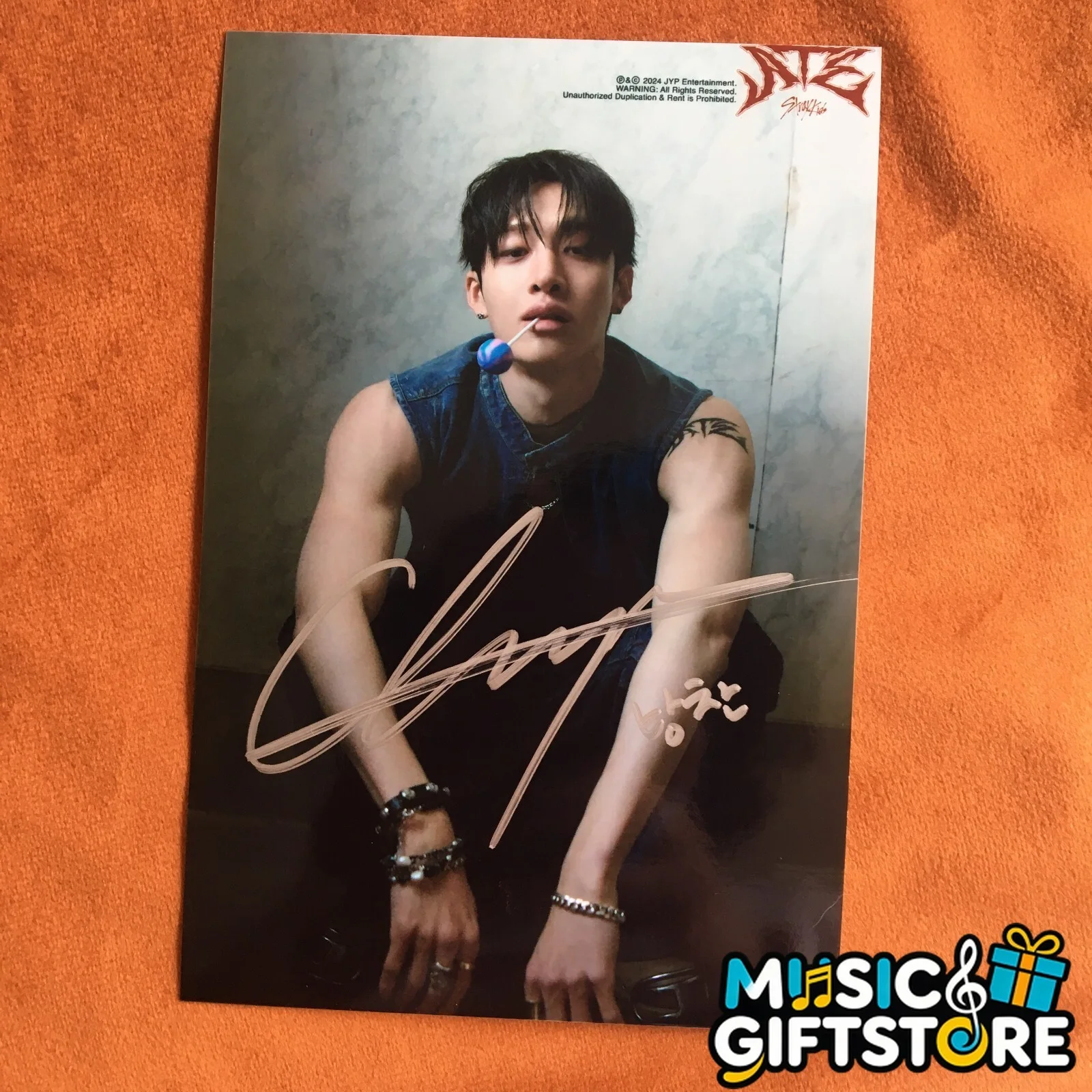 Stray Kids SKZ Bang Chan Photo ATE Autographed Signed K-POP Collection 2024 #MUG, изображение 3