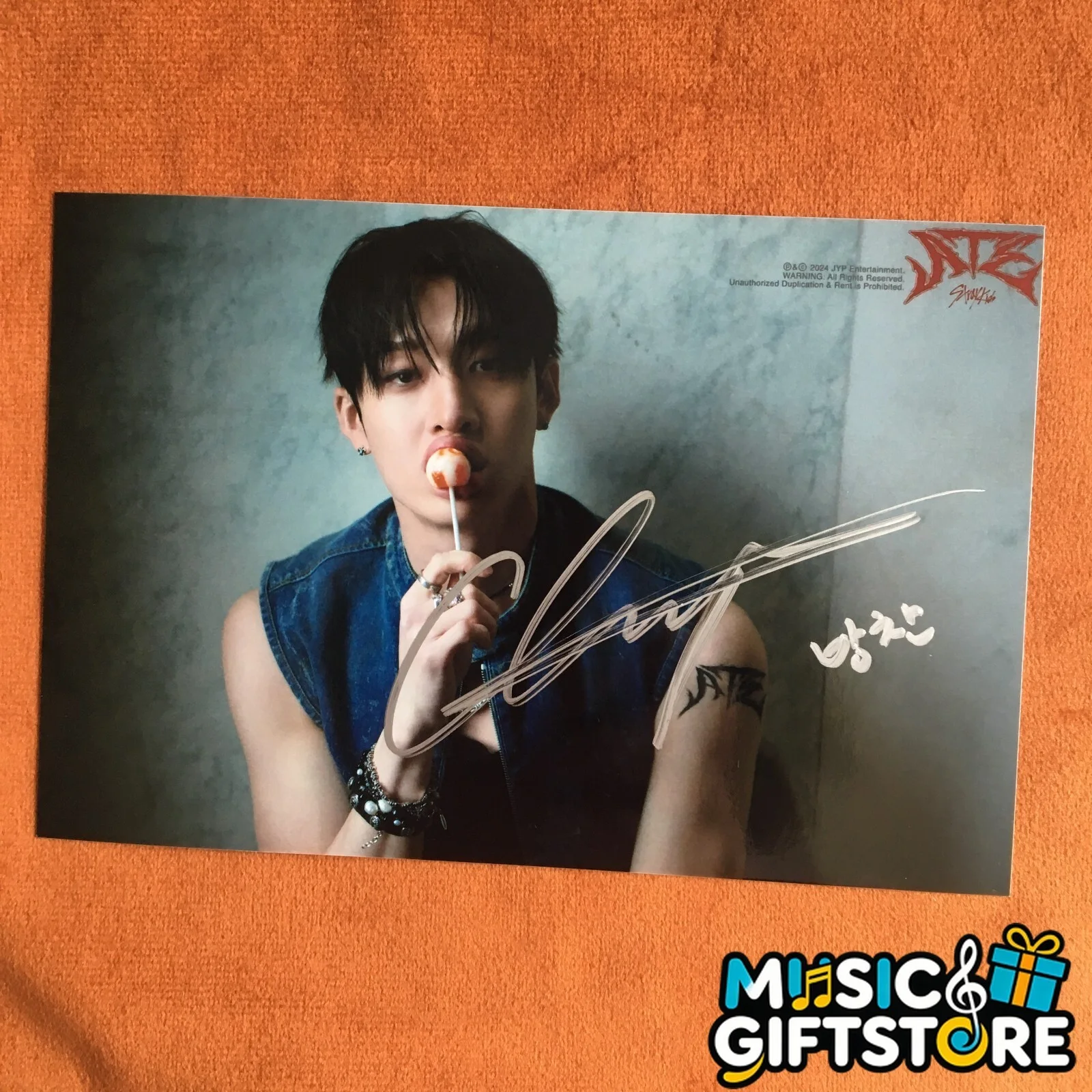 Stray Kids SKZ Bang Chan Photo ATE Autographed Signed K-POP Collection 2024 #MUG, изображение 4
