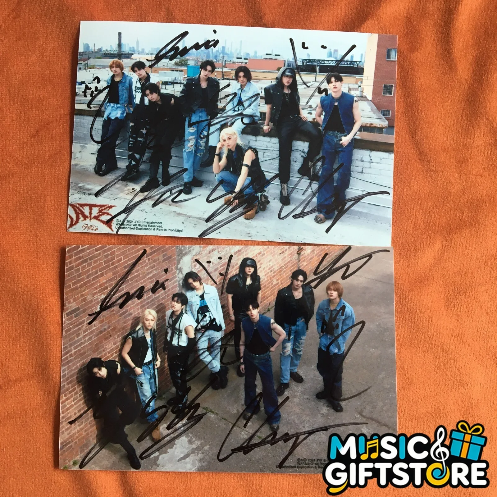 Stray Kids SKZ Group Photo ATE Autographed Signed K-POP Collection 4*6 2024 #MUG, image 2