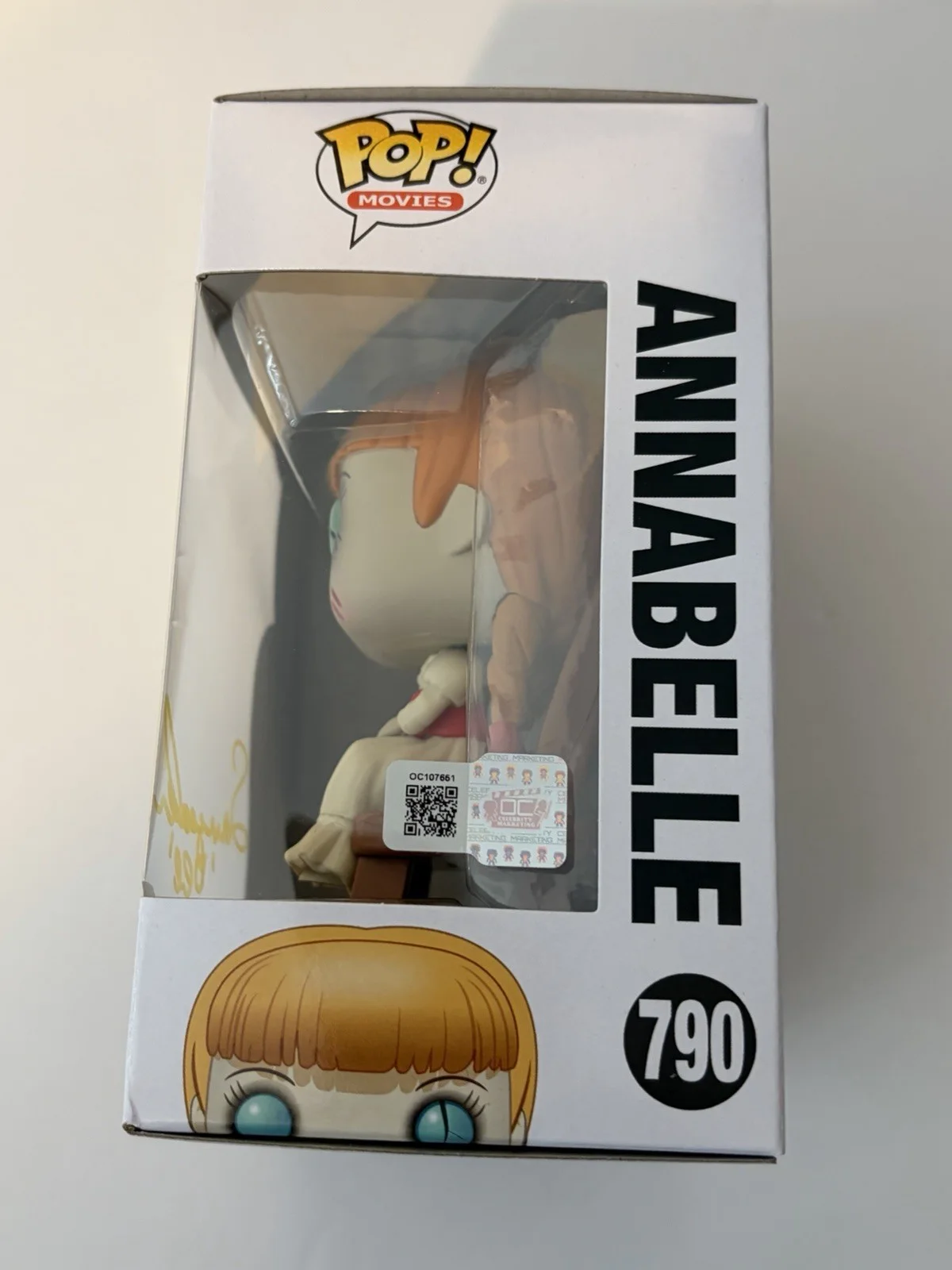 Samara Lee — Samara Lee Signed Funko Pop Annabelle Comes Home # 790 OC COA Autographed Orange, изображение 2